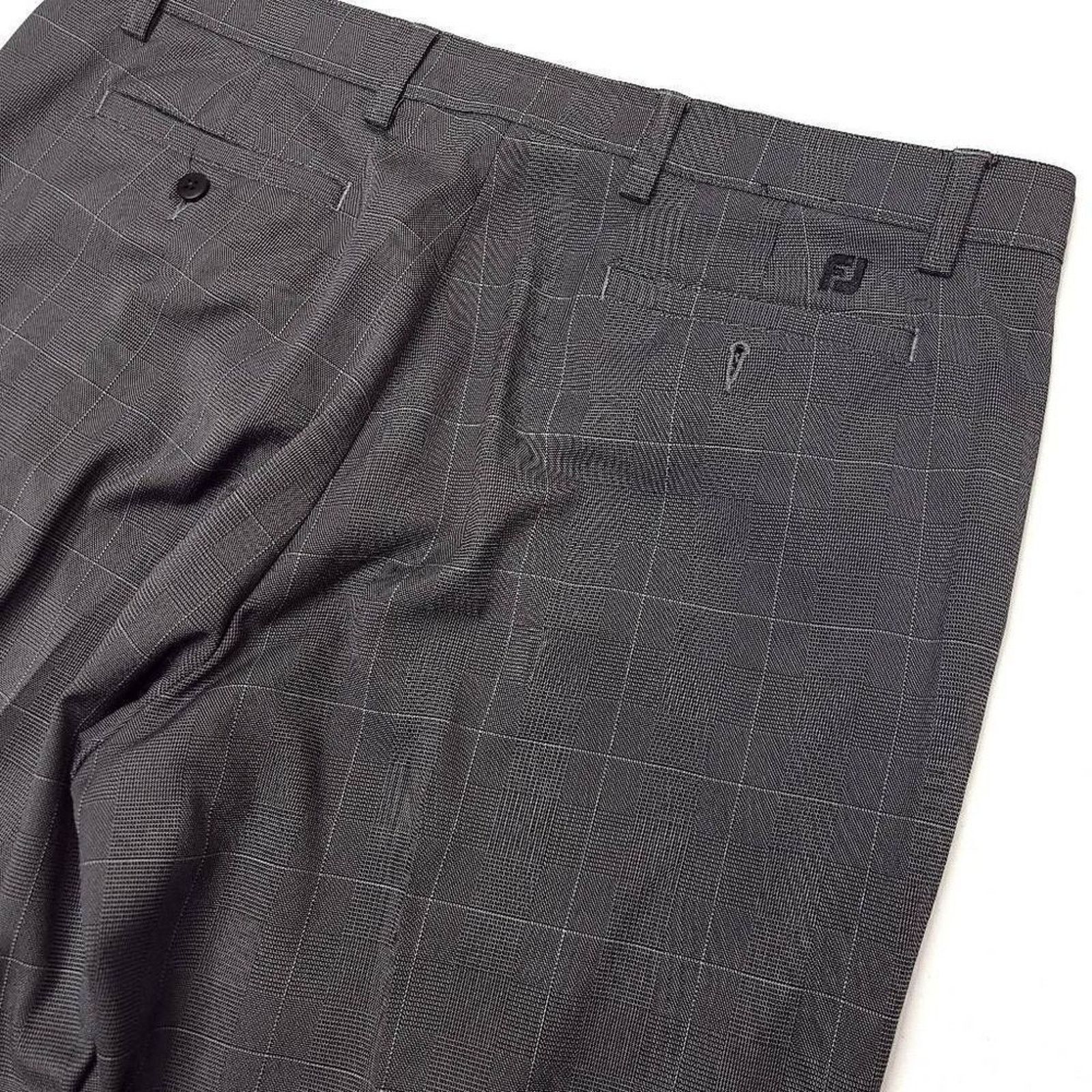Footjoy FootJoy FJ Golf Pants Mens 38x30 Gray Windowpane Stretch Size US 38 / EU 54 - 8 Thumbnail