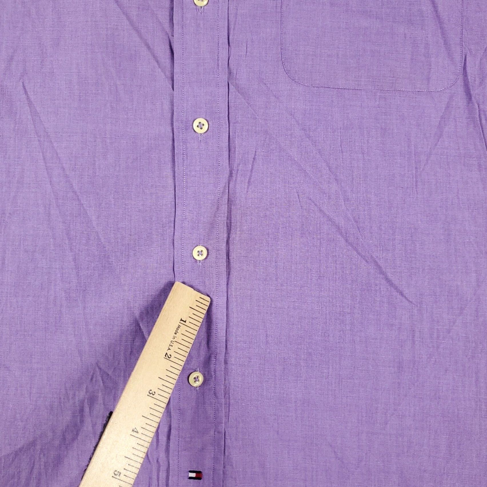 Tommy Hilfiger VINTAGE Tommy Hilfiger Shirt Mens 2XL Purple Casual Button Up Long Sleeve Size US XXL / EU 58 / 5 - 4 Thumbnail