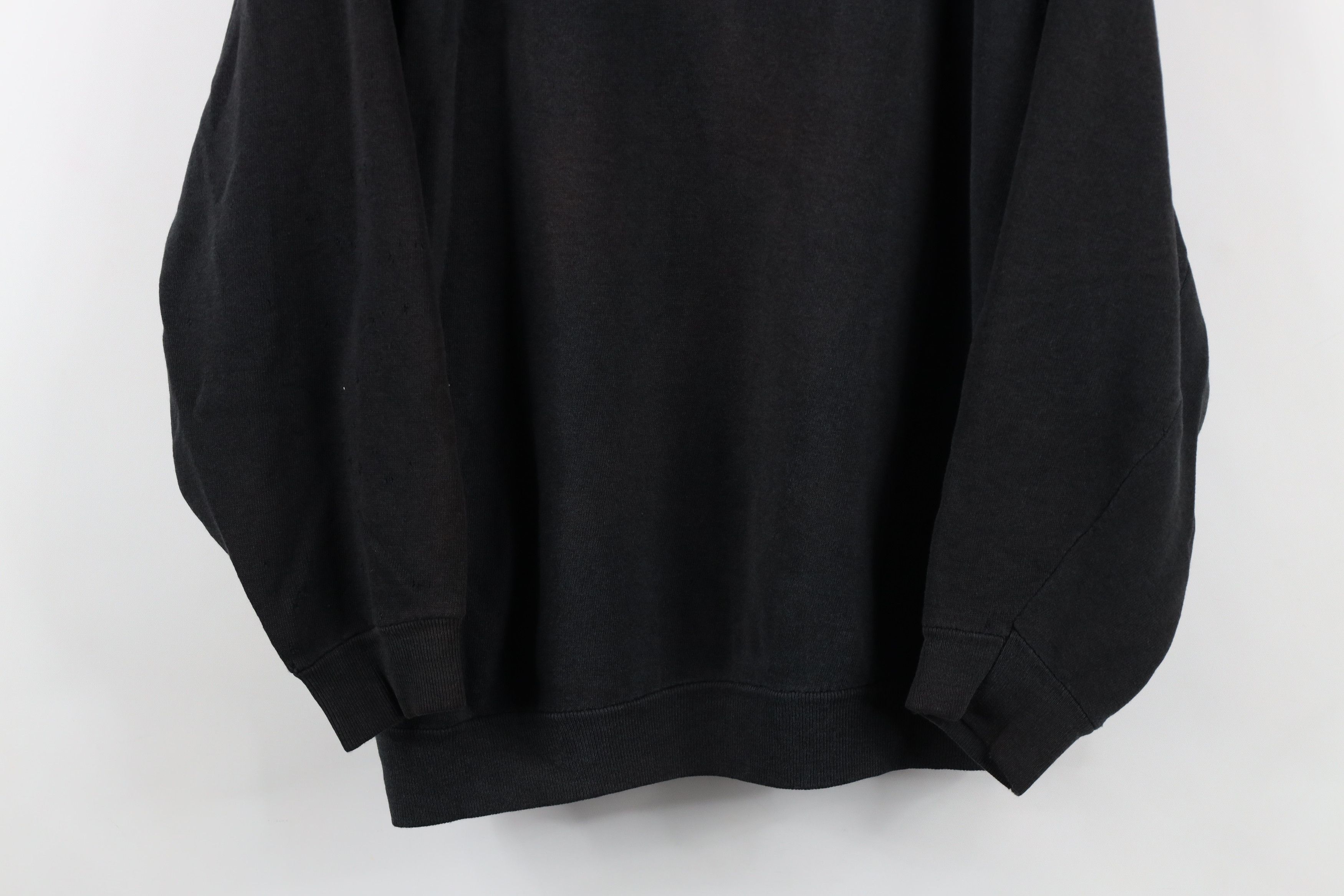 Vintage Vintage 80s 90s Streetwear Boxy Fit Sweatshirt Black USA Size XXL / US 16-18 / IT 52-54 - 3 Thumbnail