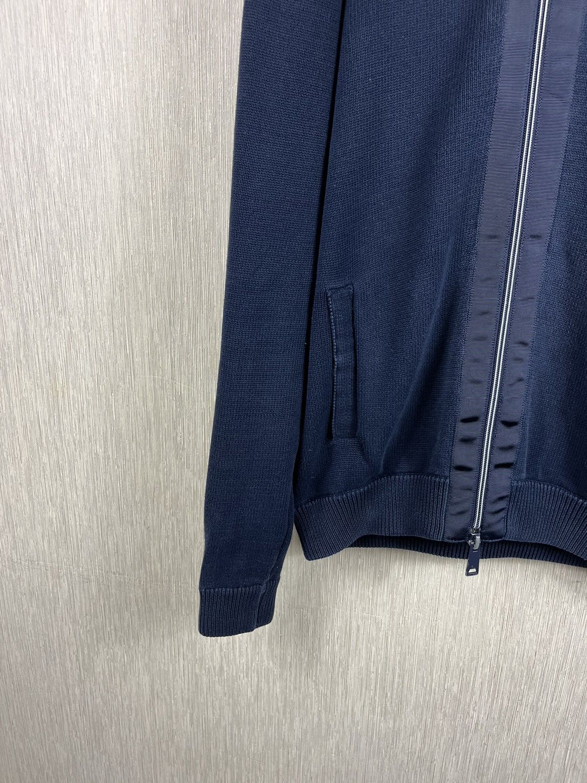 Armani × Giorgio Armani Giorgio Armani jeans knit full zip hoodie sweater cardigan Size US L / EU 52-54 / 3 - 7 Thumbnail