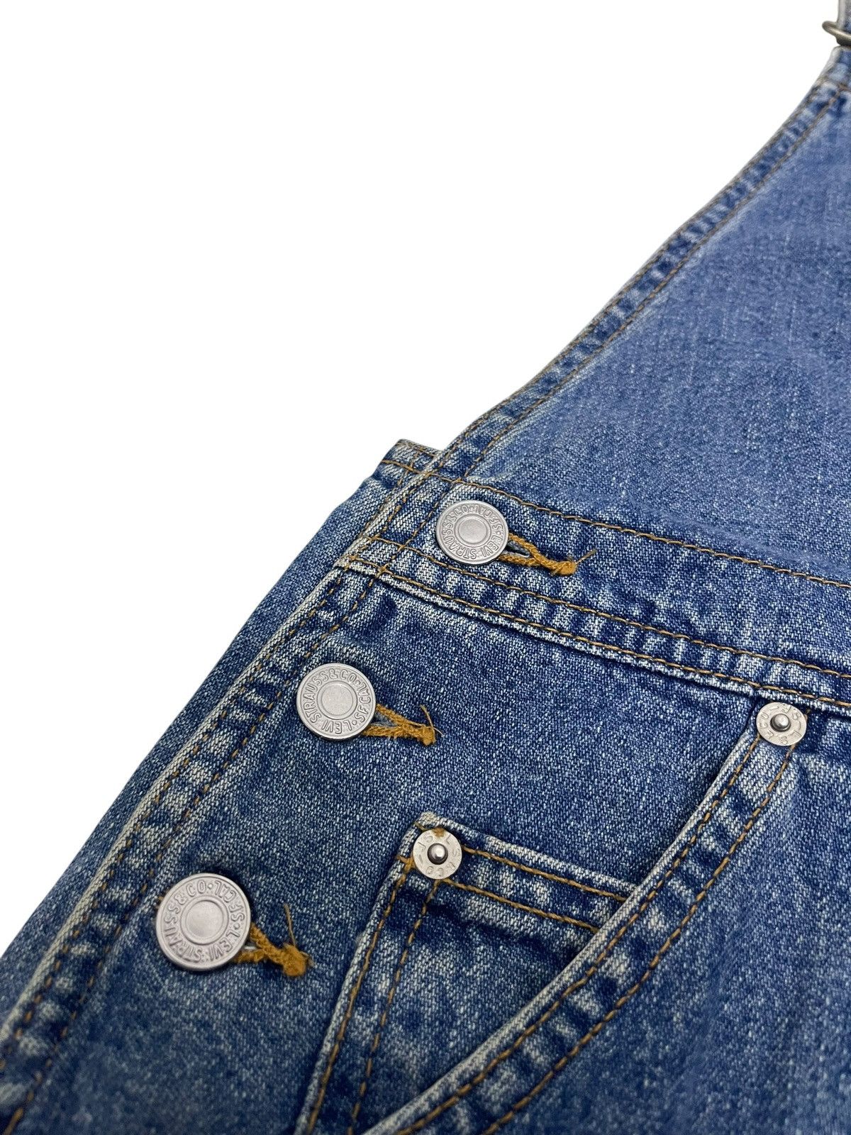 Levi's Vintage Clothing Vintage 90s Levi’s Black Tab Denim Short Overalls Size 38" / US 16 / IT 52 - 8 Thumbnail
