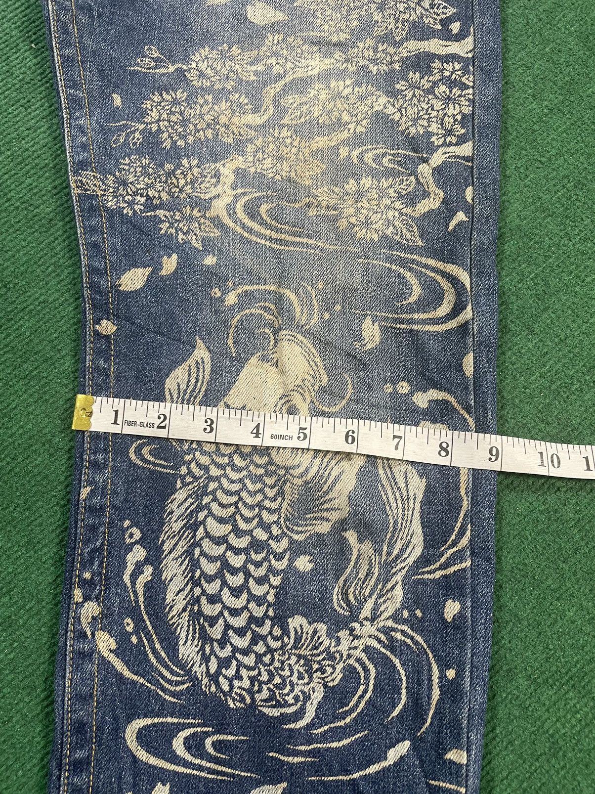 If Six Was Nine Vintage Japanese Jean with Koi Fish Painted Size US 32 / EU 48 - 13 Thumbnail