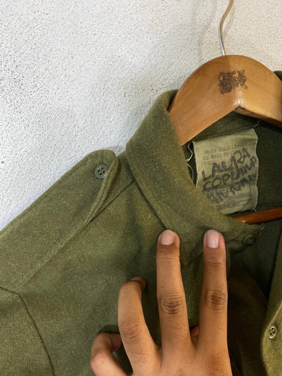 Vintage vintage us army wool combat shirt nice design Size US L / EU 52-54 / 3 - 7 Thumbnail
