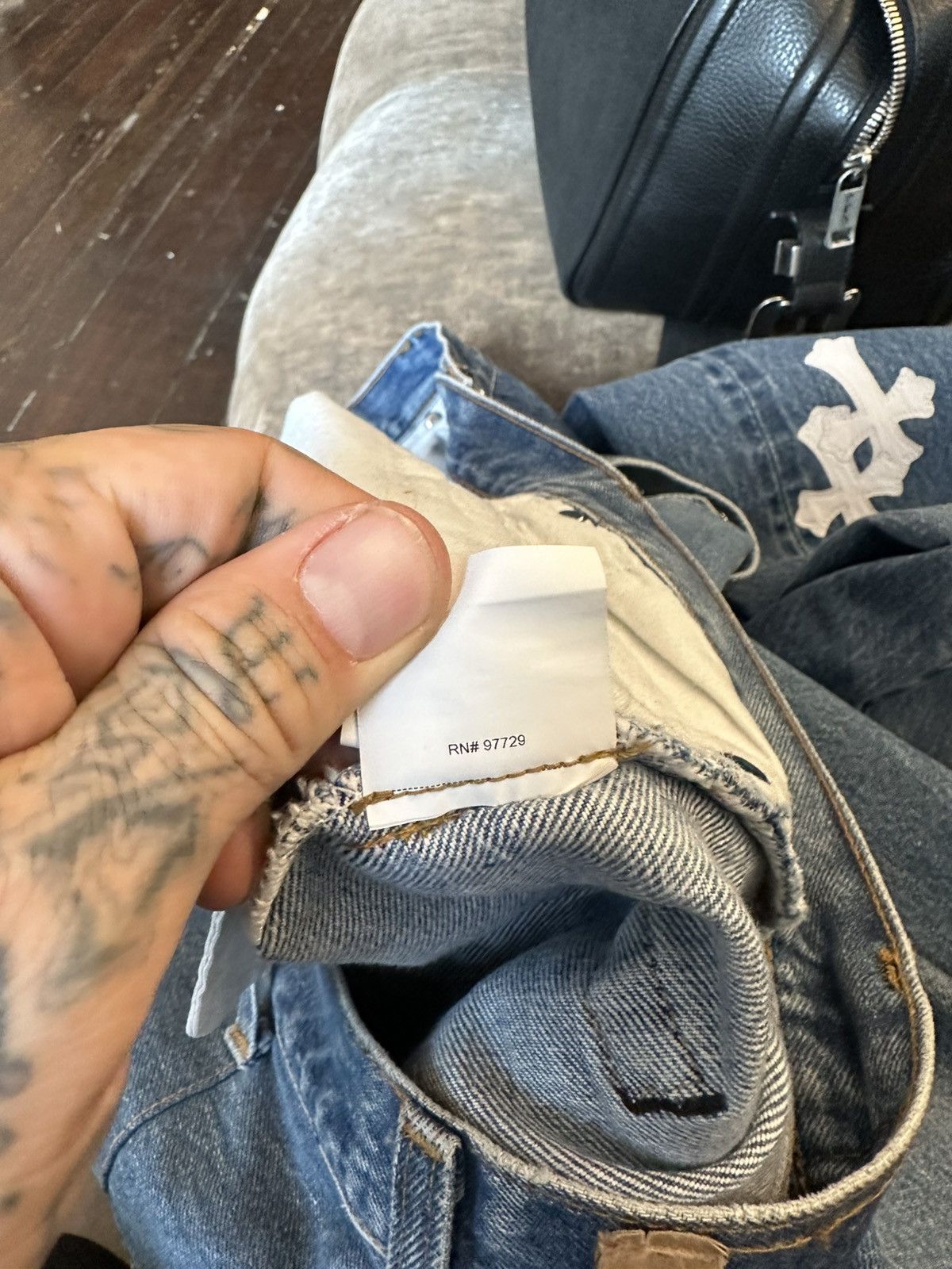Chrome Hearts Chrome Hearts RARE white cross patch levi jeans 38 40 Size US 36 / EU 52 - 12 Thumbnail