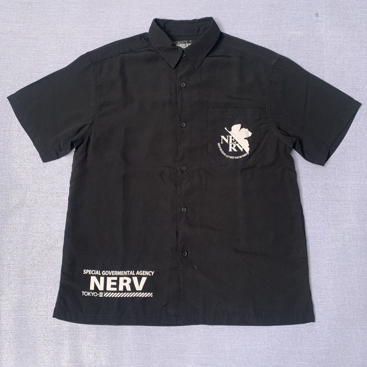 Anime × Cartoon Network × Vintage evangelion nerv shirt button up Size US M / EU 48-50 / 2 - 1 Thumbnail
