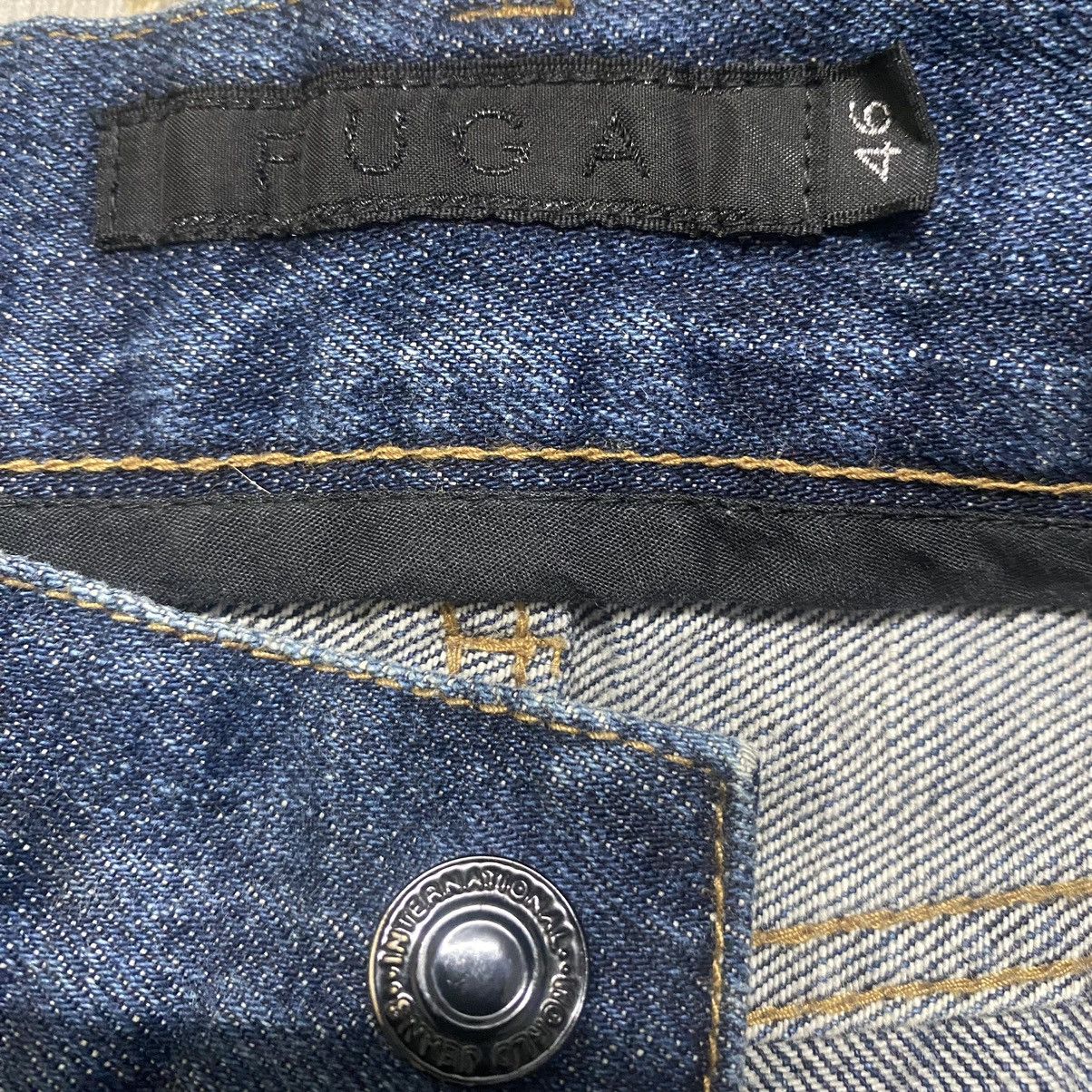 GOSTAR DE FUGA FUGA Coated Oiled Denim Flare Jeans Distressed Size US 32 / EU 48 - 19 Thumbnail