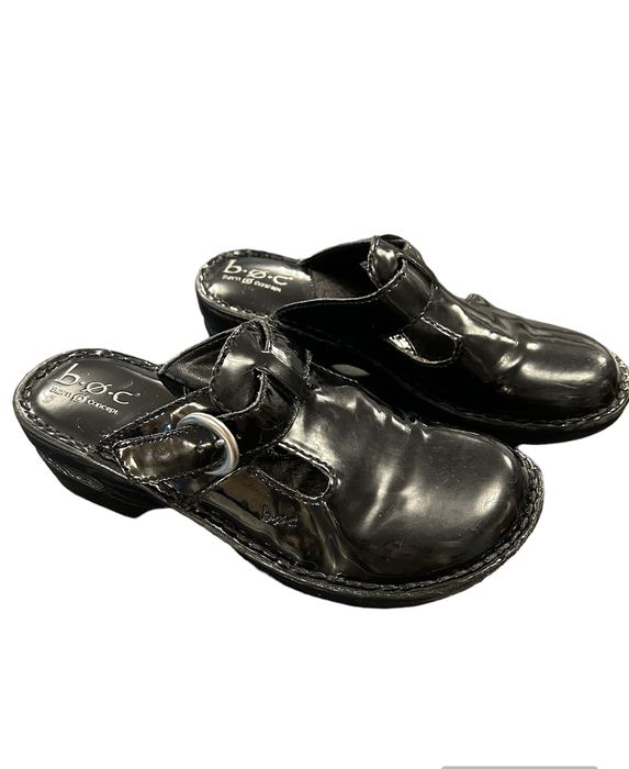 Boc patent cheap leather clogs