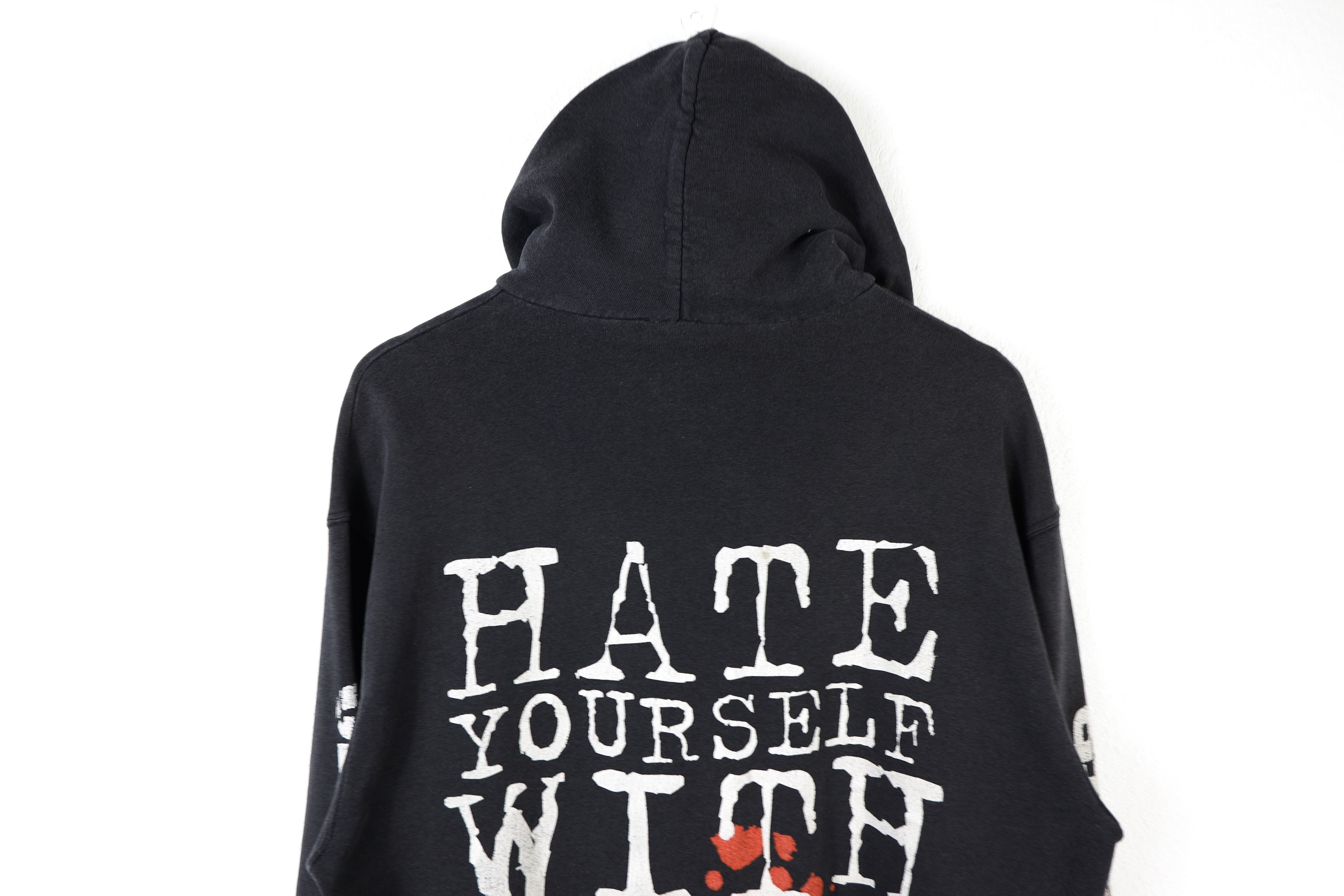 Band Tees Vintage Clawfinger Hate Yourself With Style Print Hoodie 90s Size US M / EU 48-50 / 2 - 12 Thumbnail