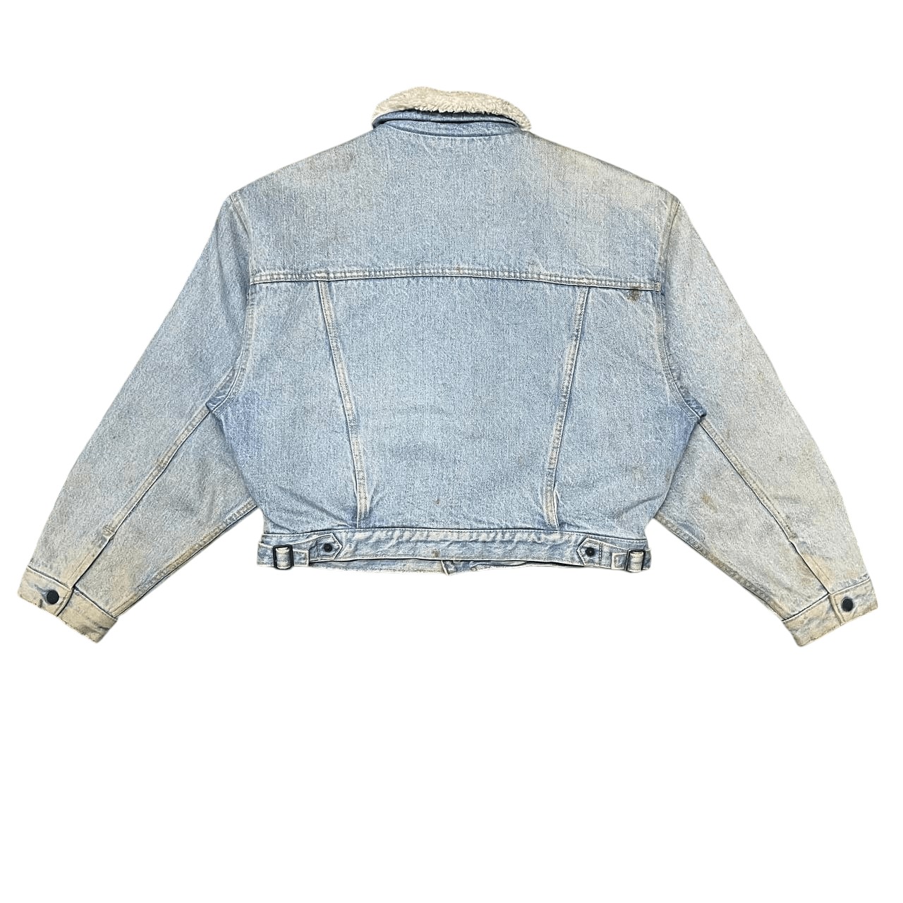 Big John Vintage Big John Cropped Sherpa Lined Denim Jacket Size US S / EU 44-46 / 1 - 12 Thumbnail