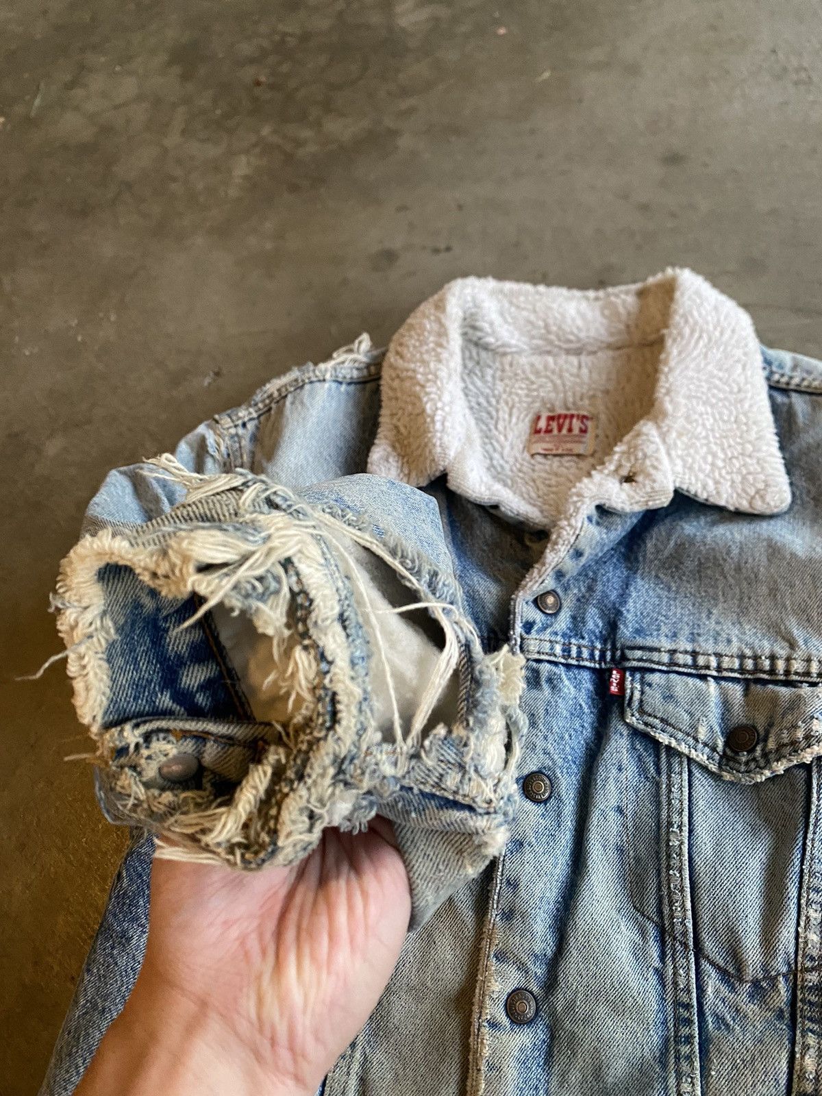 Levi's × Vintage Vintage Levi’s Denim Sherpa Lined Jacket Size US L / EU 52-54 / 3 - 5 Thumbnail
