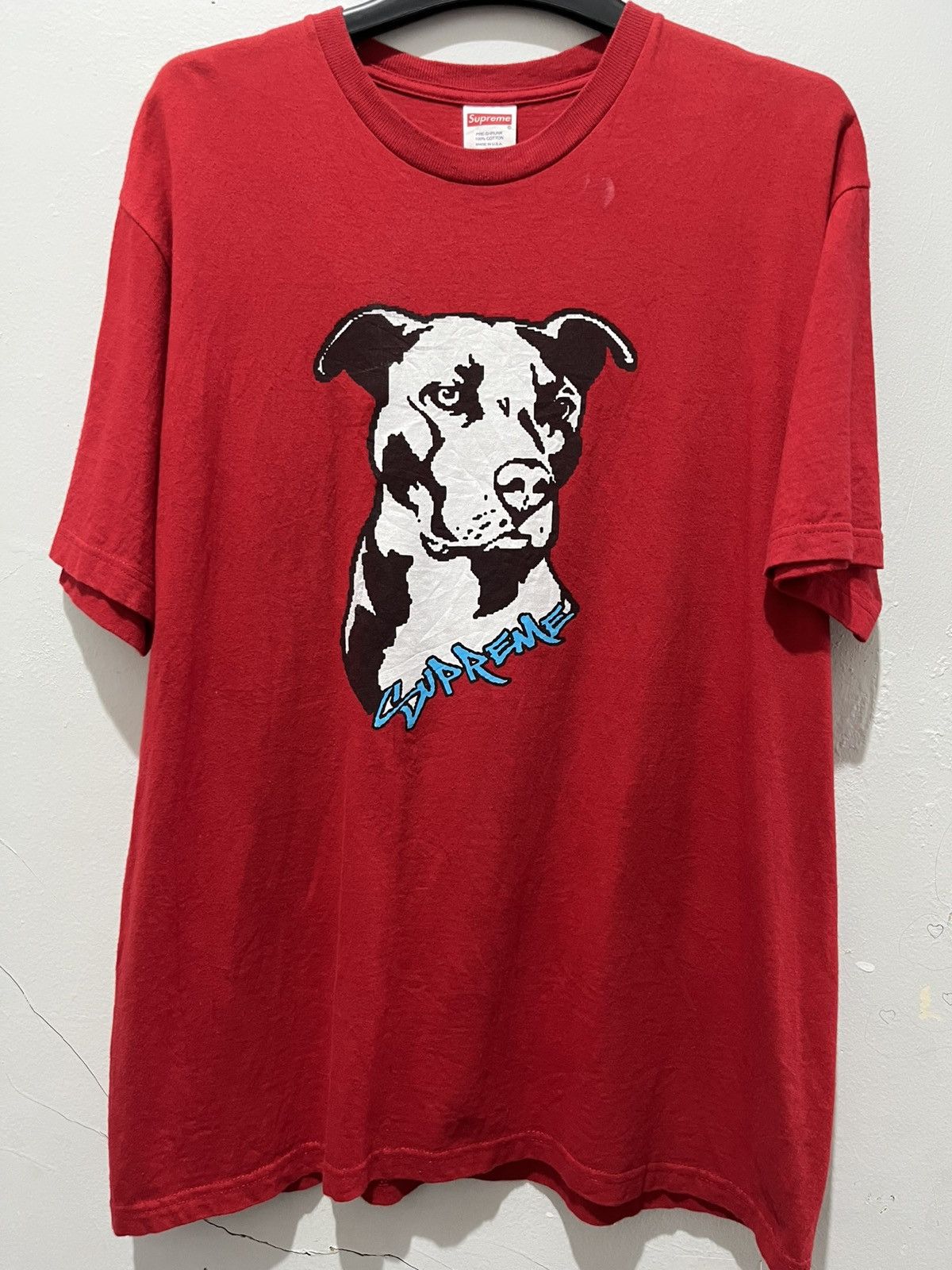 Supreme SUPREME RED PITBULL TEE Size US M / EU 48-50 / 2 - 4 Thumbnail
