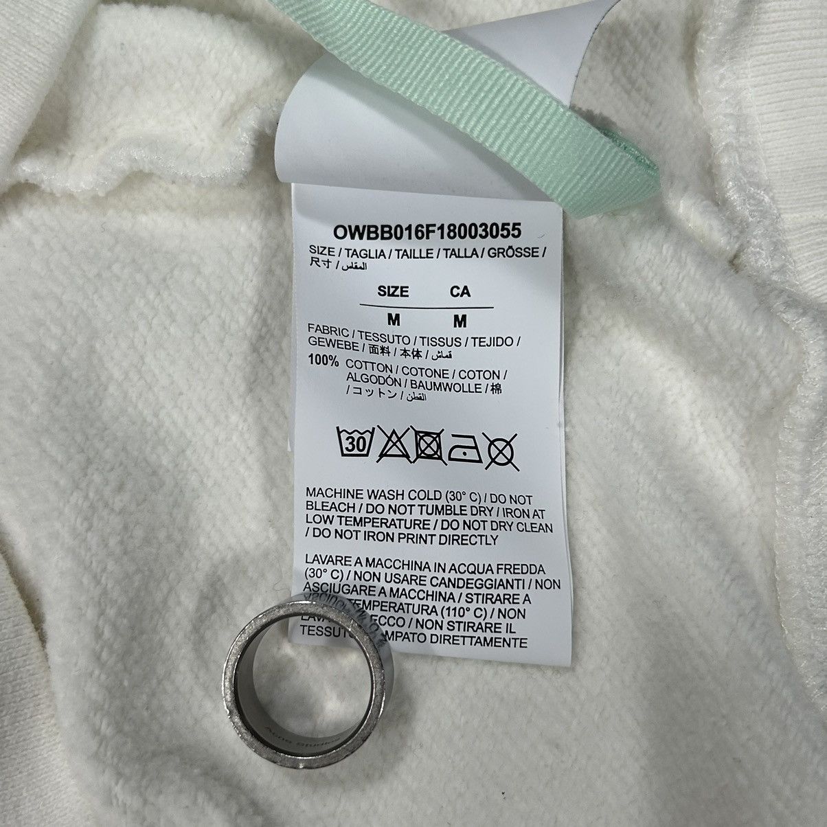 Off-White Cropped Graphic Print Hoodie Size M / US 6-8 / IT 42-44 - 9 Thumbnail
