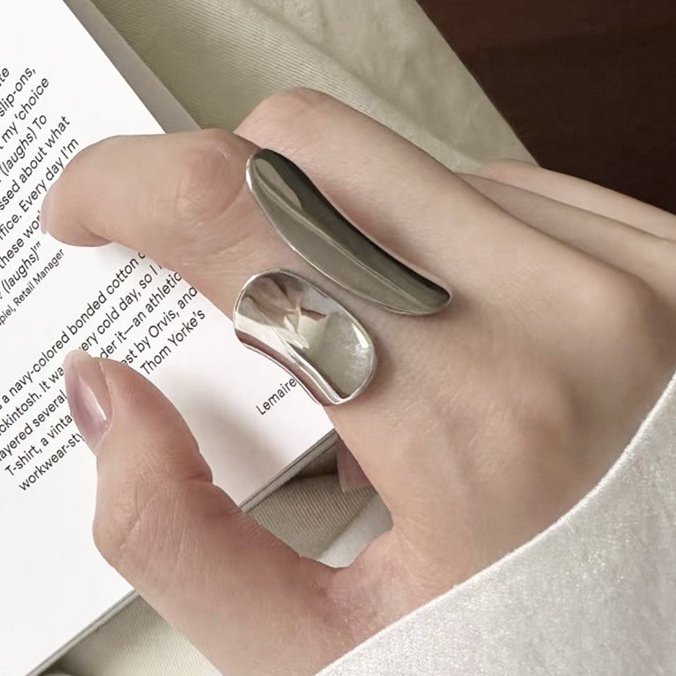 Japanese Brand × Vintage STEAL! Japan Asymmetrical Steer Sliver Ring Size ONE SIZE - 1 Thumbnail