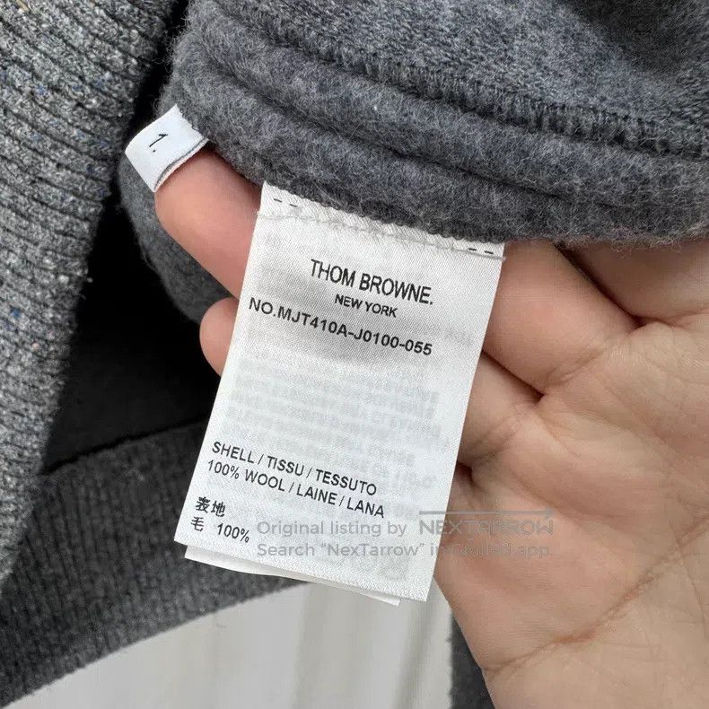 Thom Browne Thom Browne Back Striped Heavy Cashmere Knit Sweater Size US S / EU 44-46 / 1 - 7 Thumbnail