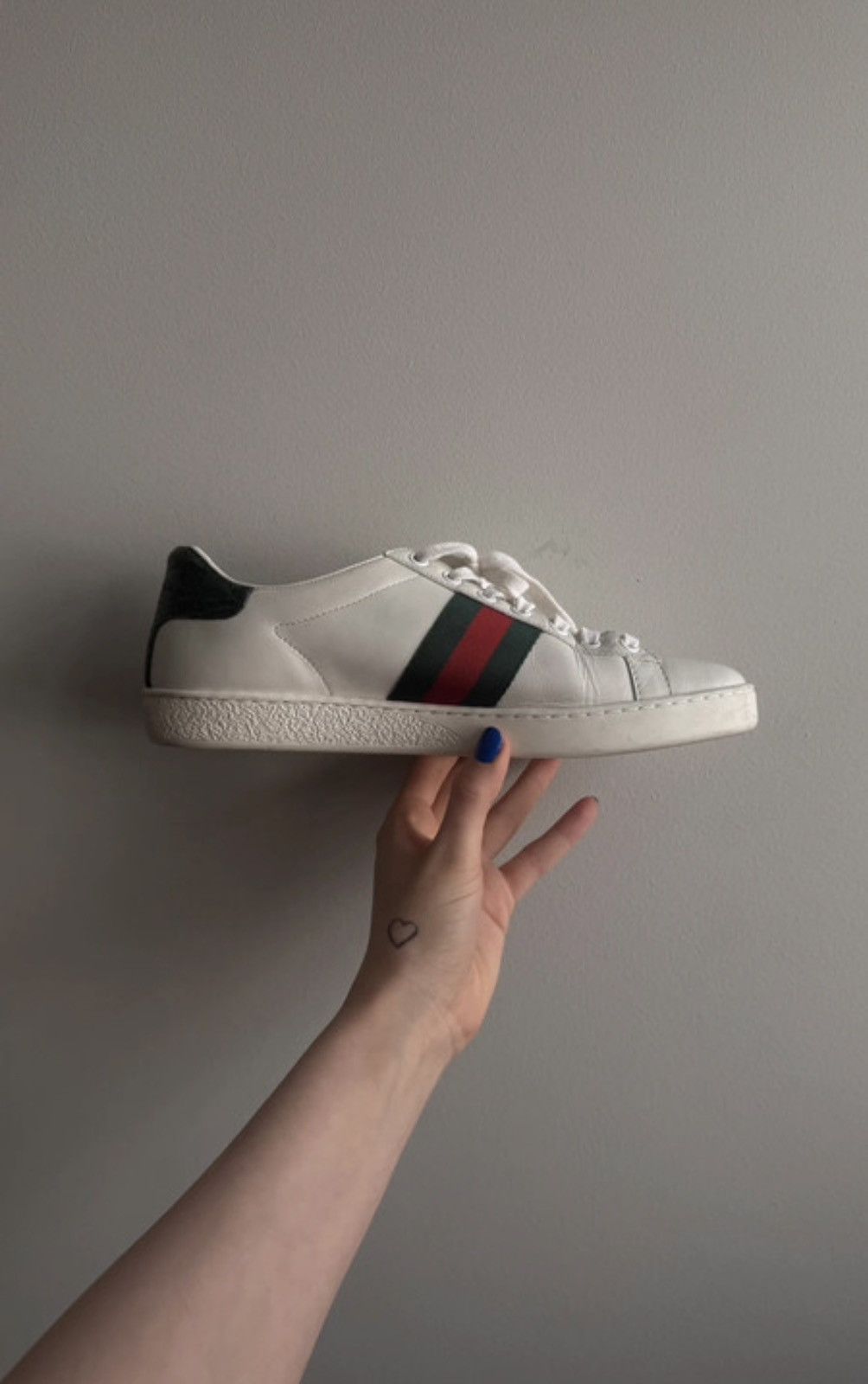 Gucci Gucci white ace sneakers Size US 7.5 / IT 37.5 - 3 Thumbnail