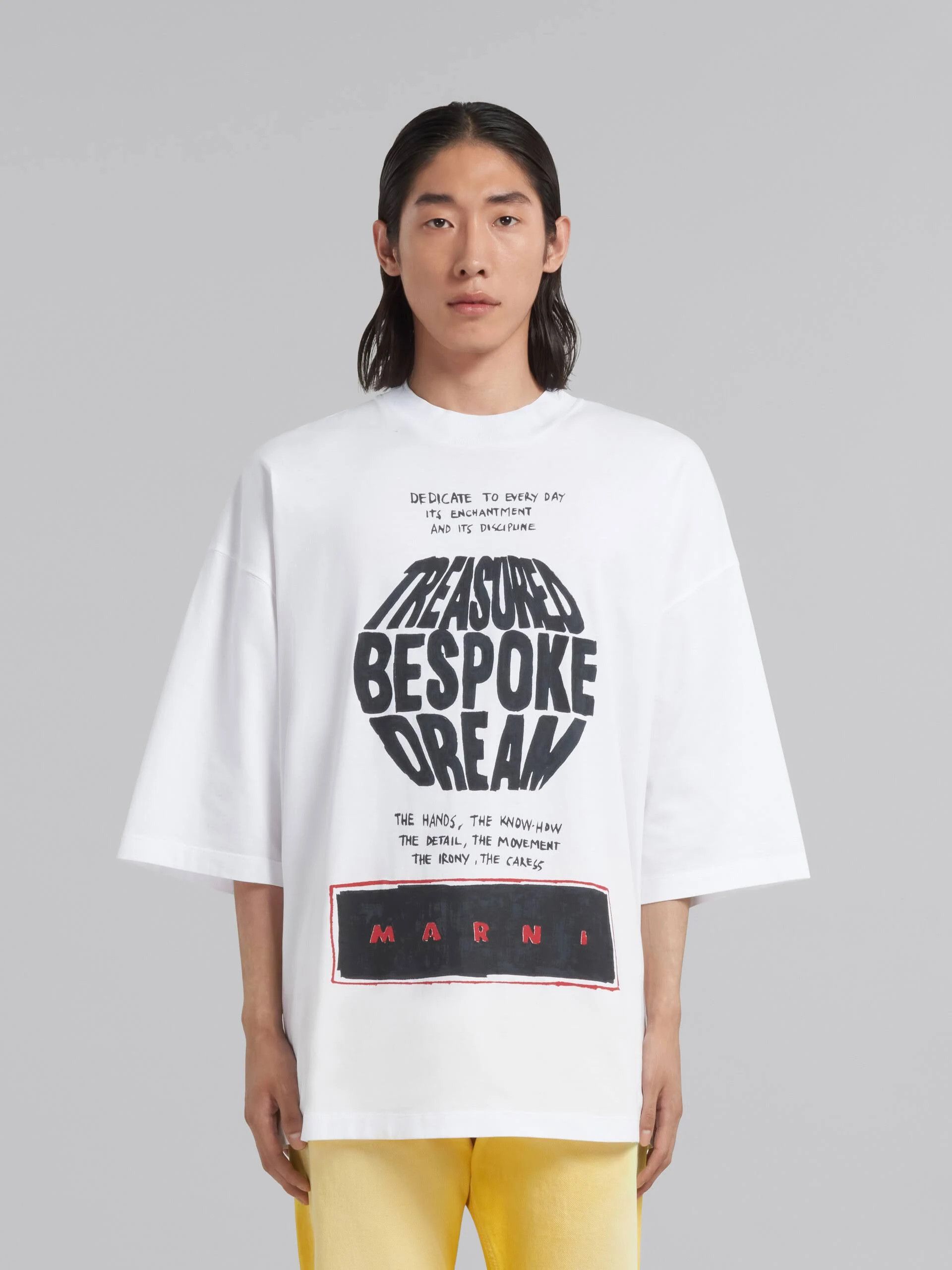 Marni o1w1db10824 T-Shirt in White Size US L / EU 52-54 / 3 - 1 Thumbnail