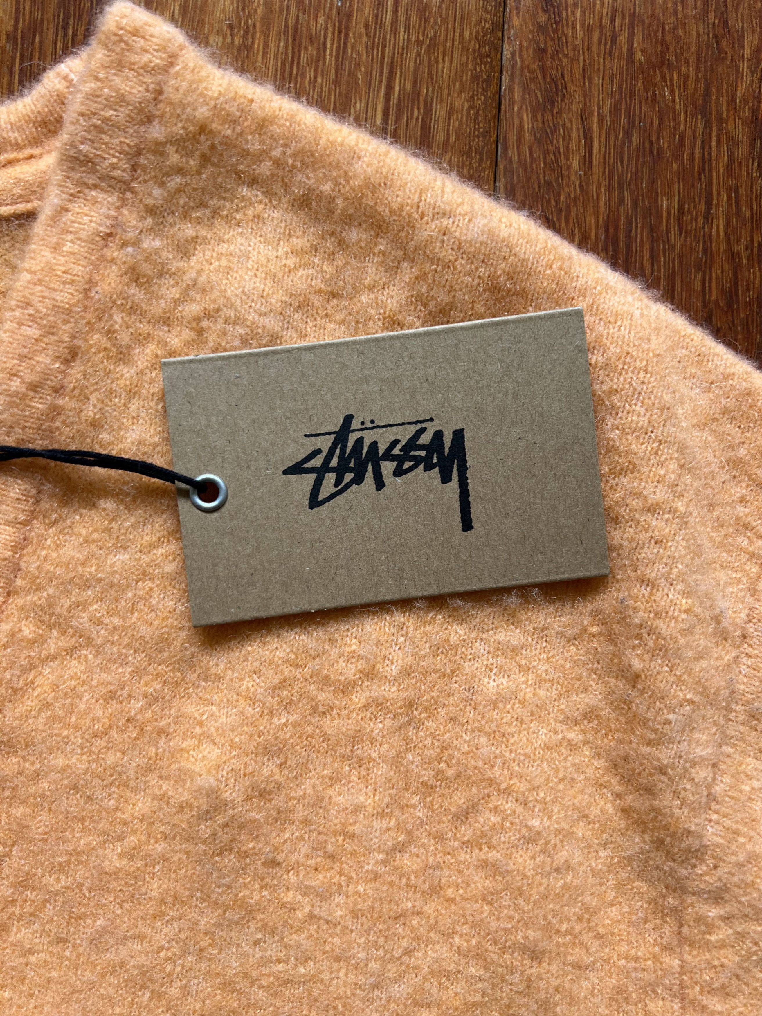 Stussy 💚 Stussy Brushed Cardigan Peach Medium NEW Size US M / EU 48-50 / 2 - 7 Thumbnail
