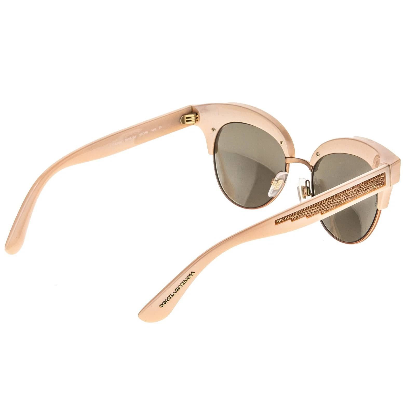 Dolce & Gabbana DOLCE & GABBANA DG6109 6109 Sequin Nude Mirrored Sunglasses Size ONE SIZE - 7 Thumbnail