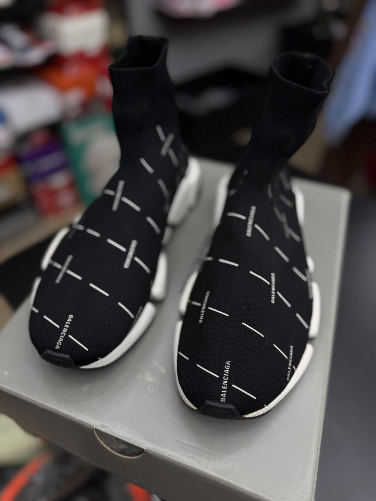Balenciaga Balenciaga Sock Runner High Top Black White 44EU/11US $995 Size US 11 / EU 44 - 8 Thumbnail