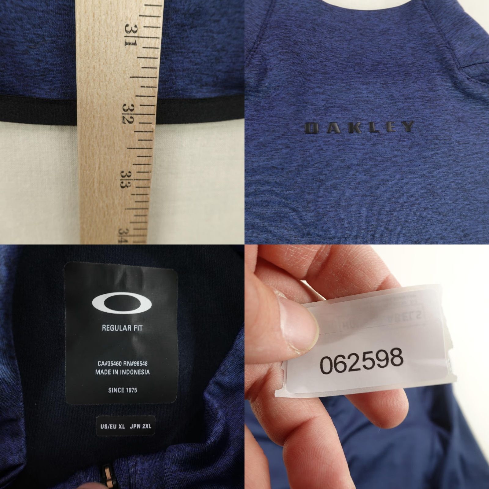 Oakley Oakley Sweater Mens XL Blue Fleece Half Zip Golf Fleece Pullover Mock Neck Size US XL / EU 56 / 4 - 8 Thumbnail