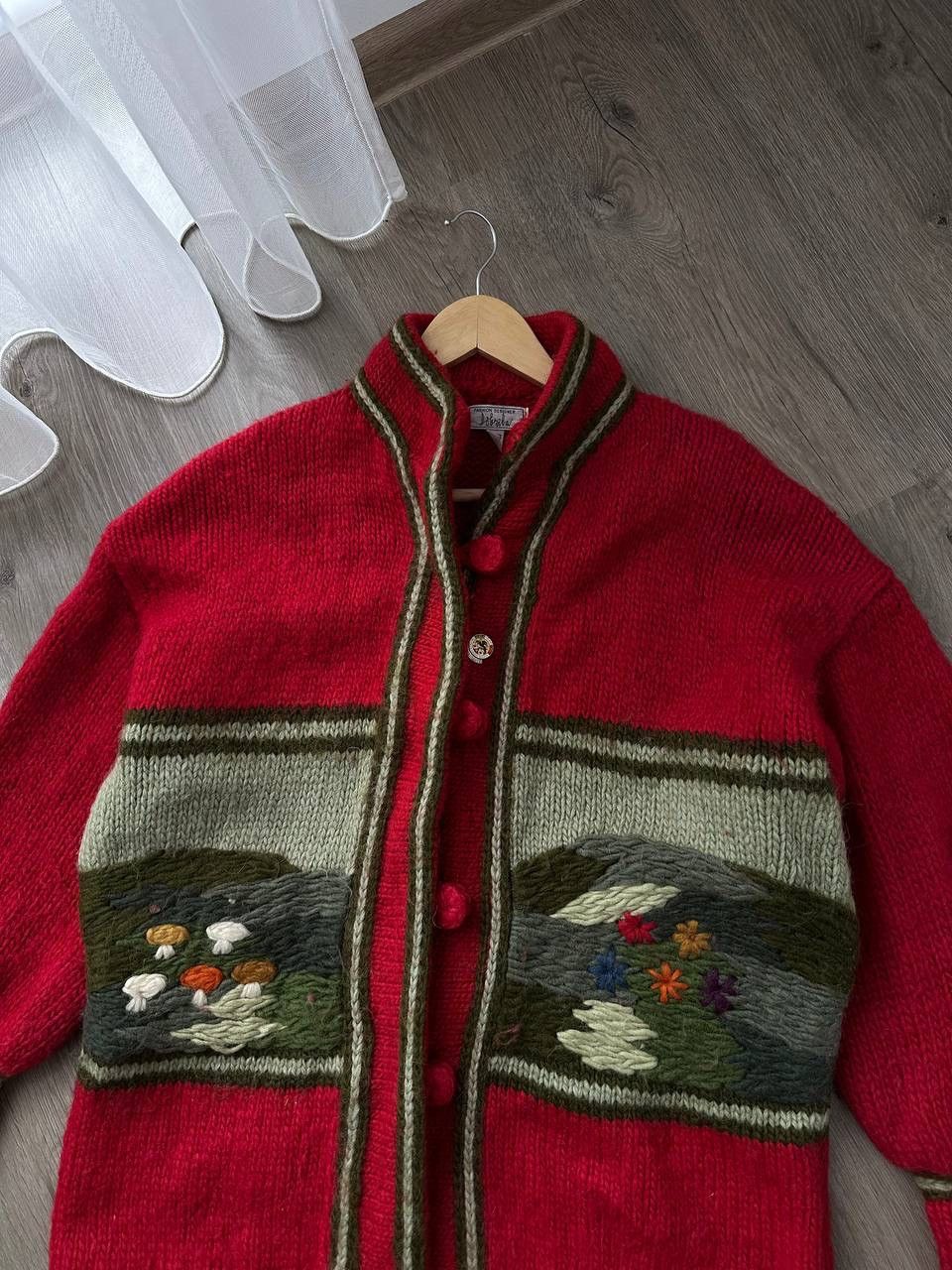 Japanese Brand × Vintage Vintage Dobsina Hand Knitted Icelandic Wool Cardigan Size US M / EU 48-50 / 2 - 11 Thumbnail