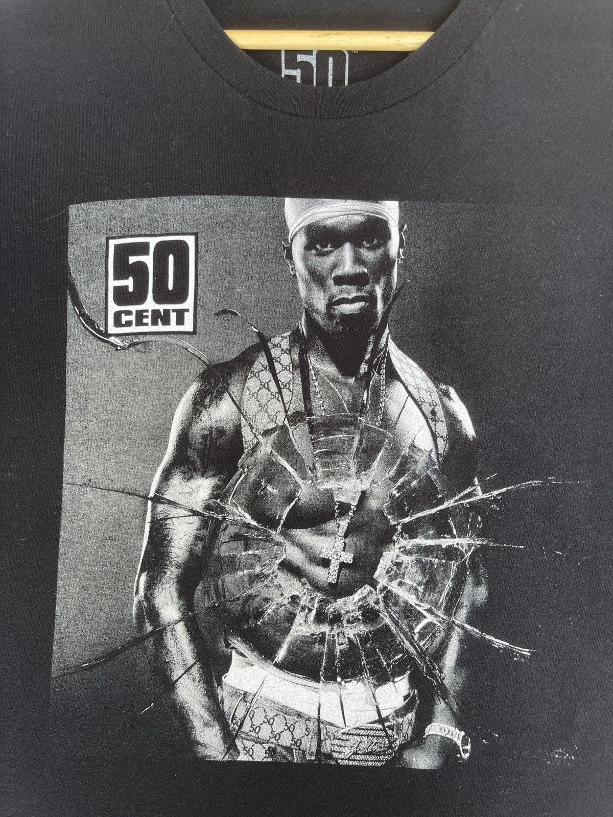 50 Cent Rare🔥Vintage 50 Cent ERD GRUNGE TEE Size US L / EU 52-54 / 3 - 7 Thumbnail