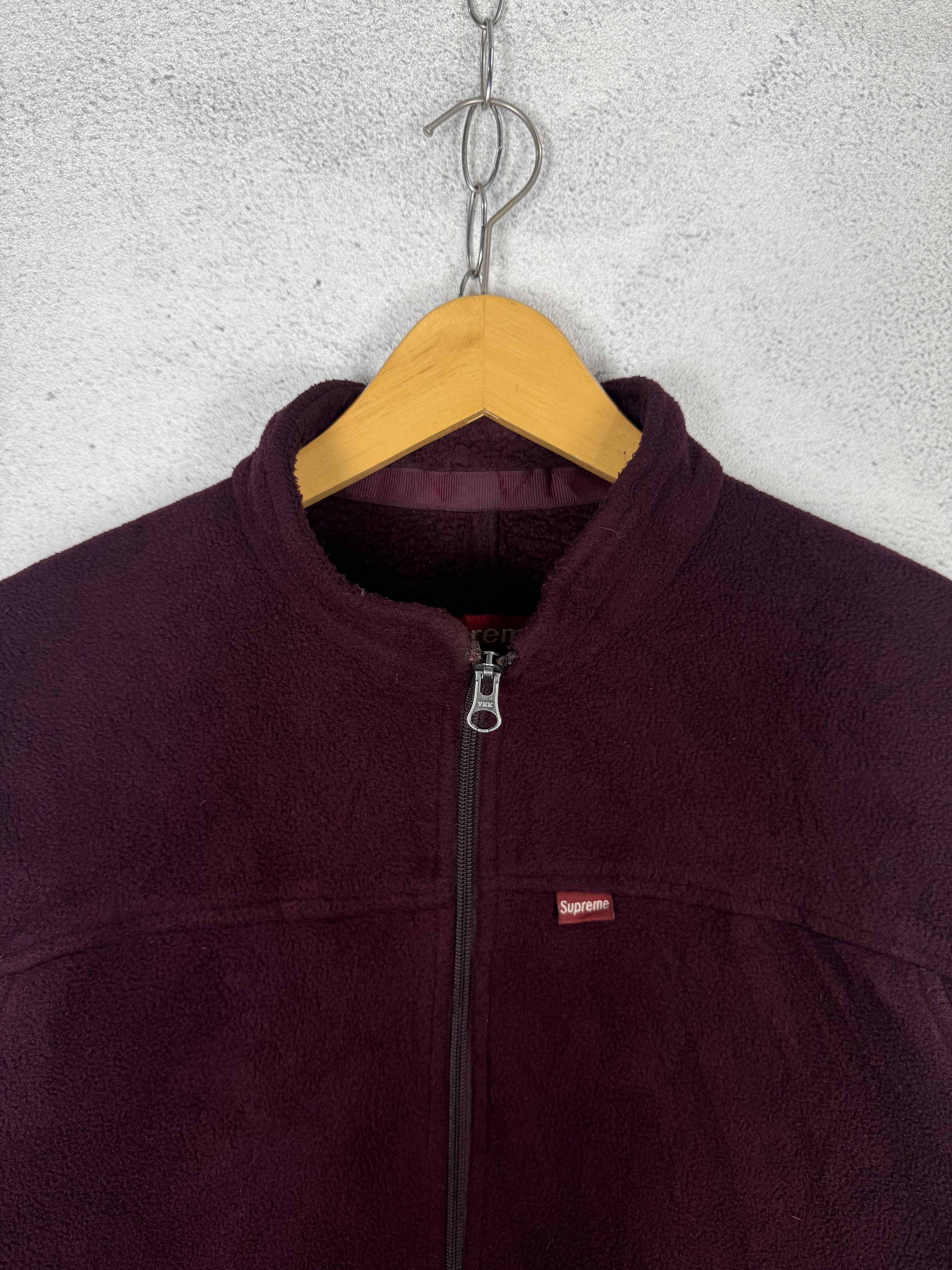 Supreme Vintage 2000 Supreme Polartec Fleece Zip Up Jacket Burgundy Size US M / EU 48-50 / 2 - 5 Thumbnail