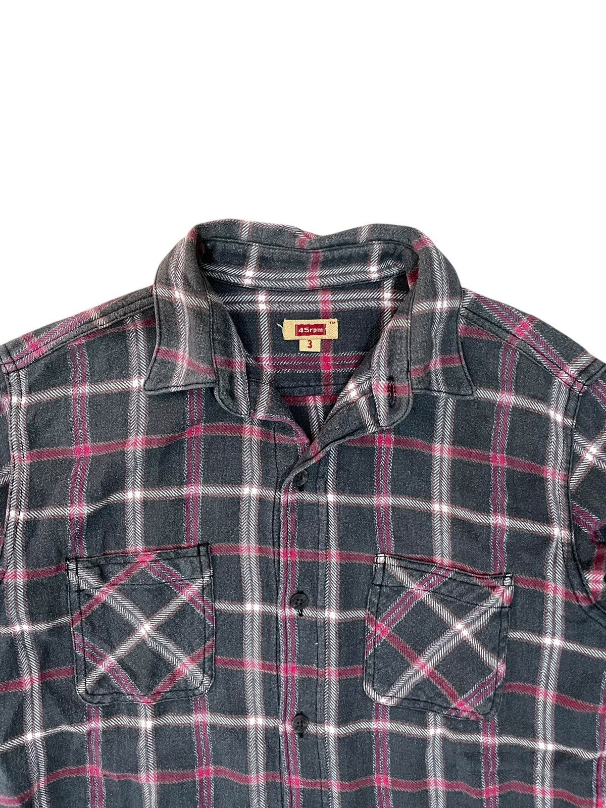 45rpm 45rpm Checkered Button Up Flannel Long Shirt Size US L / EU 52-54 / 3 - 3 Thumbnail