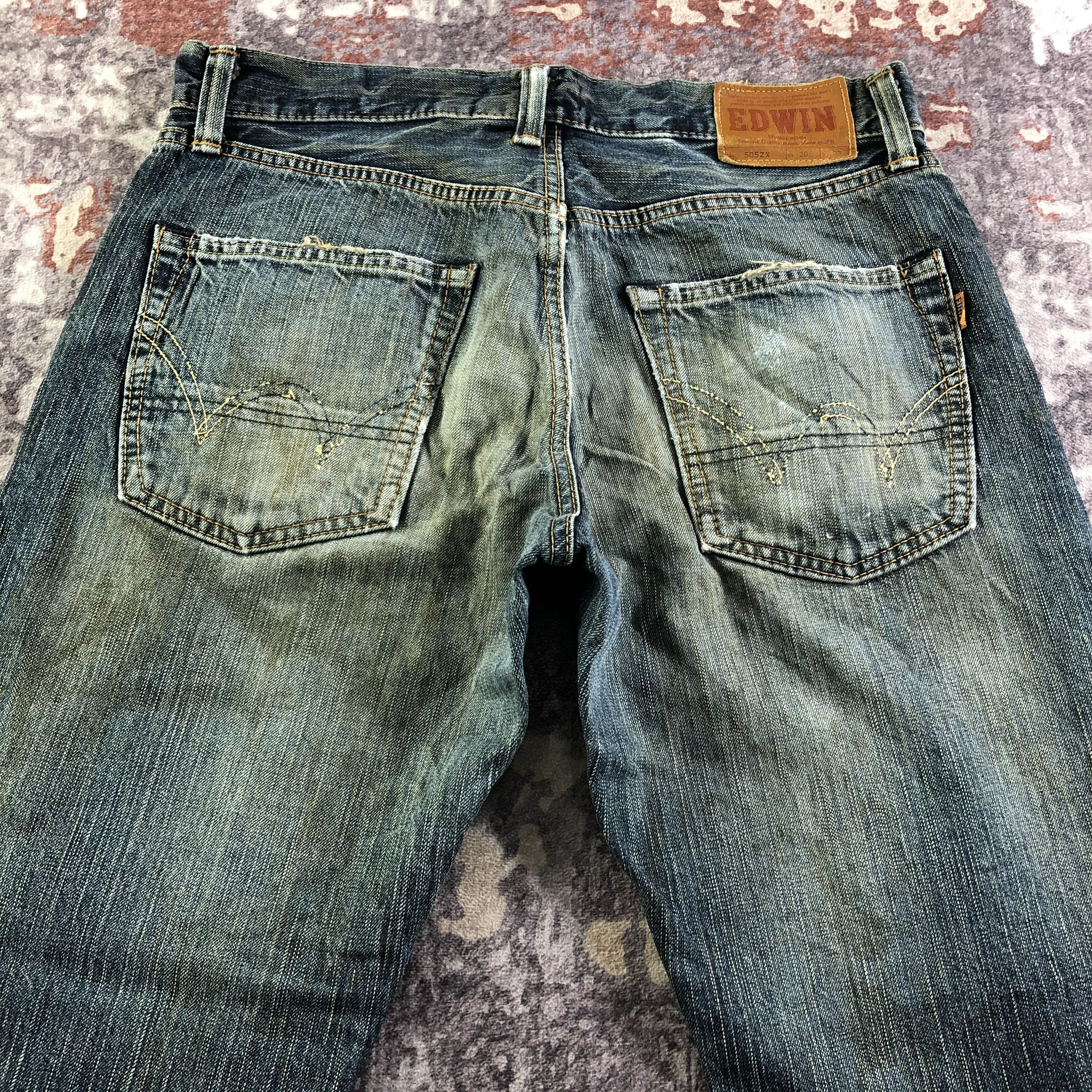 Edwin Vintage 90s Edwin 505 Selvedge Jeans-JM3598 Size US 34 / EU 50 - 4 Thumbnail