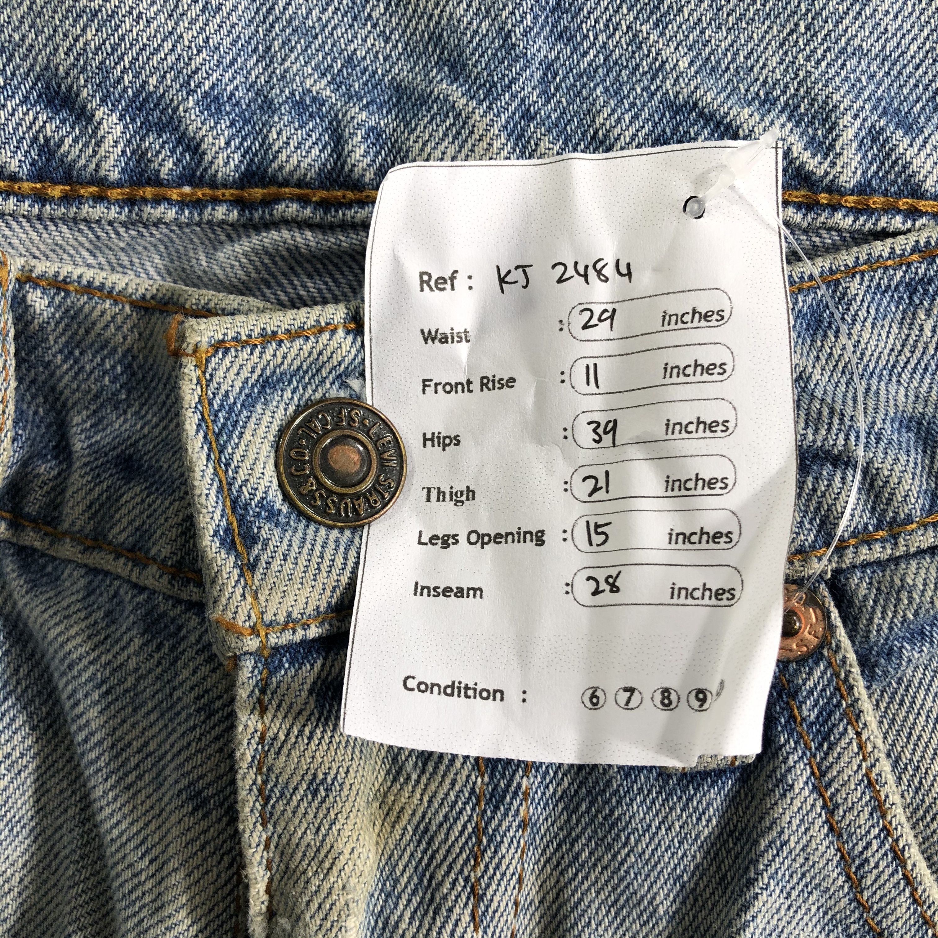 Levi's Vintage Levis 505 Jeans Rusty Blue Denim KJ2484 Size US 29 - 11 Thumbnail