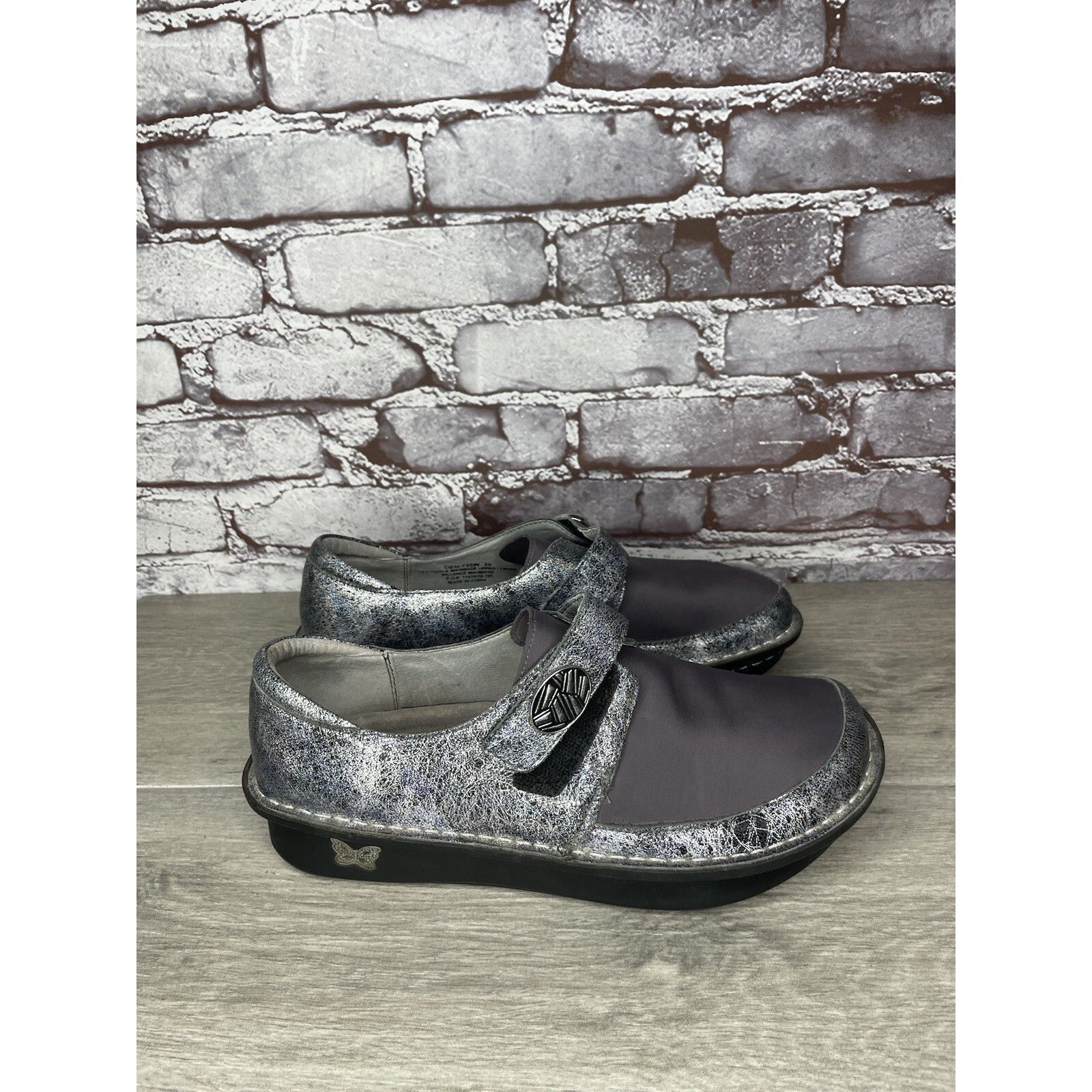 Allegri Alegria DEN-735 MOON SHADOW Gray Leather Shoes Slip-On Clogs Size US 9 / IT 39 - 20 Thumbnail