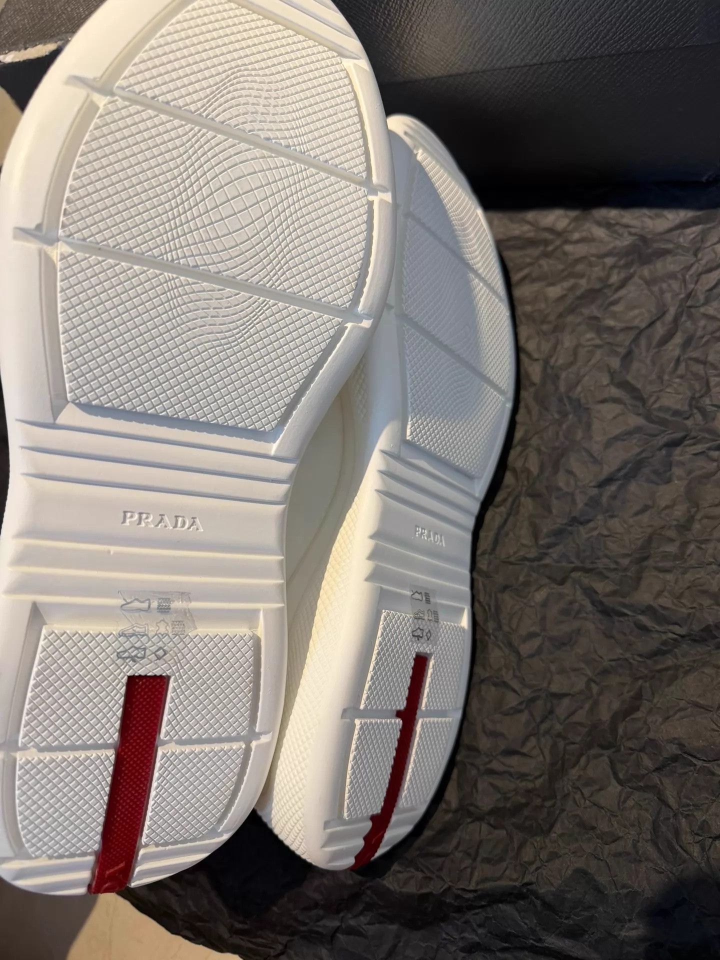 Prada Prada Sock Sneaker White Slip-On High-Top Red Label 42-43 Size US 9.5 / EU 42-43 - 5 Thumbnail
