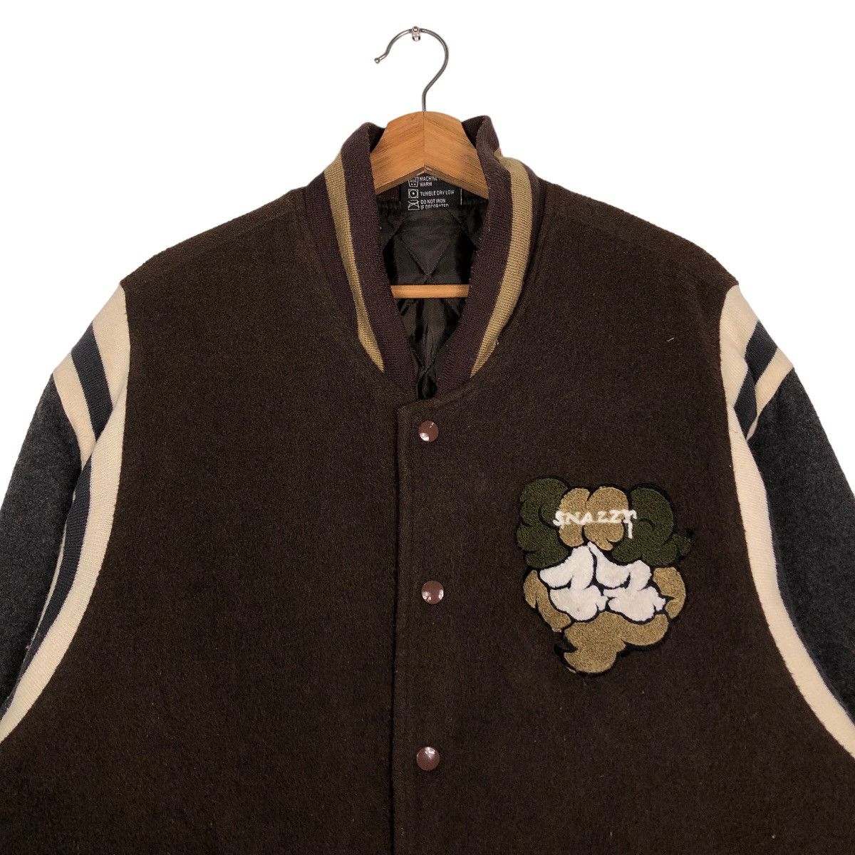 Japanese Brand 🔥 Vintage Varsity Bomber Jacket Snezzy Japan Big Logo Size US XL / EU 56 / 4 - 3 Thumbnail