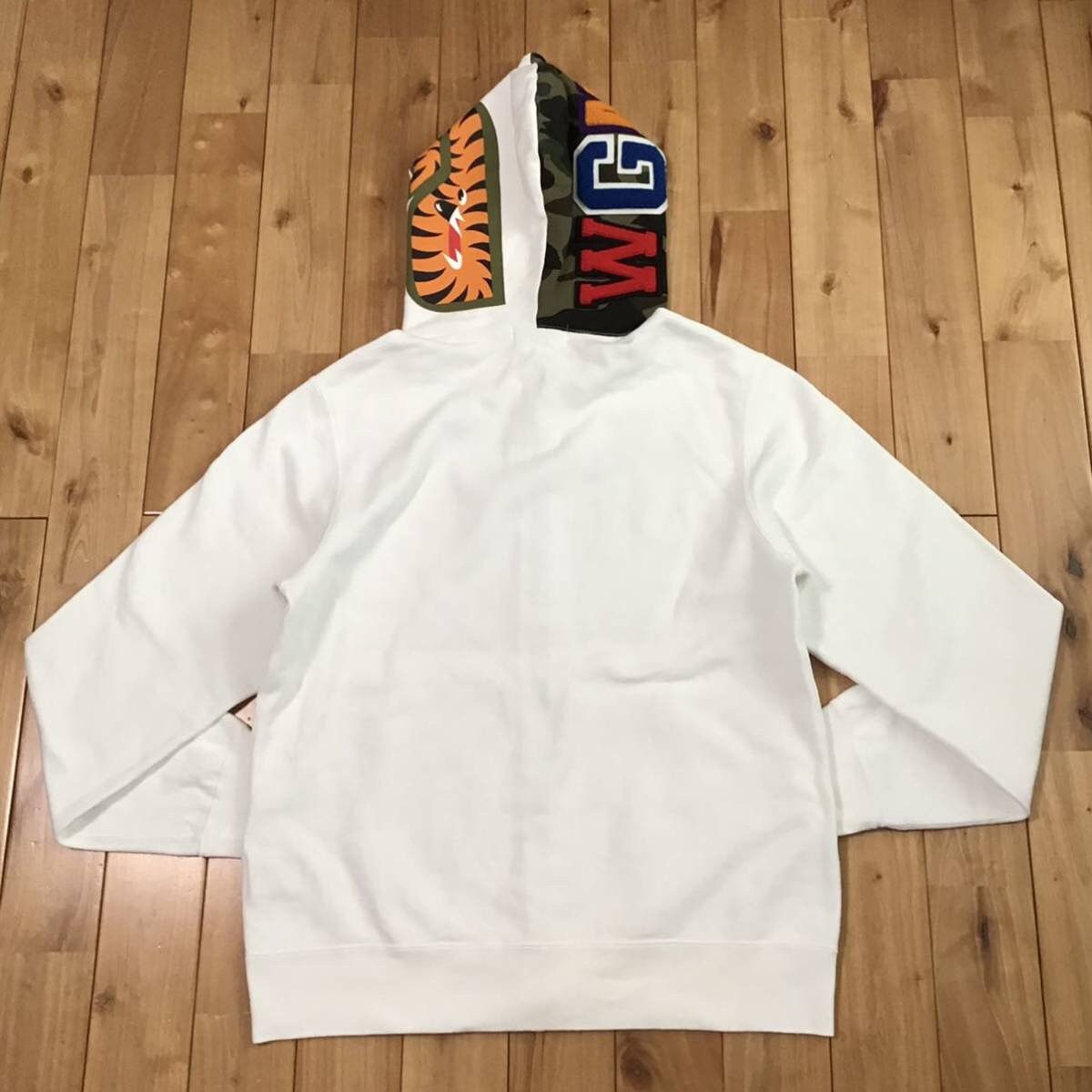 Bape BAPE Shark full zip hoodie 1st camo white a bathing ape Grailed