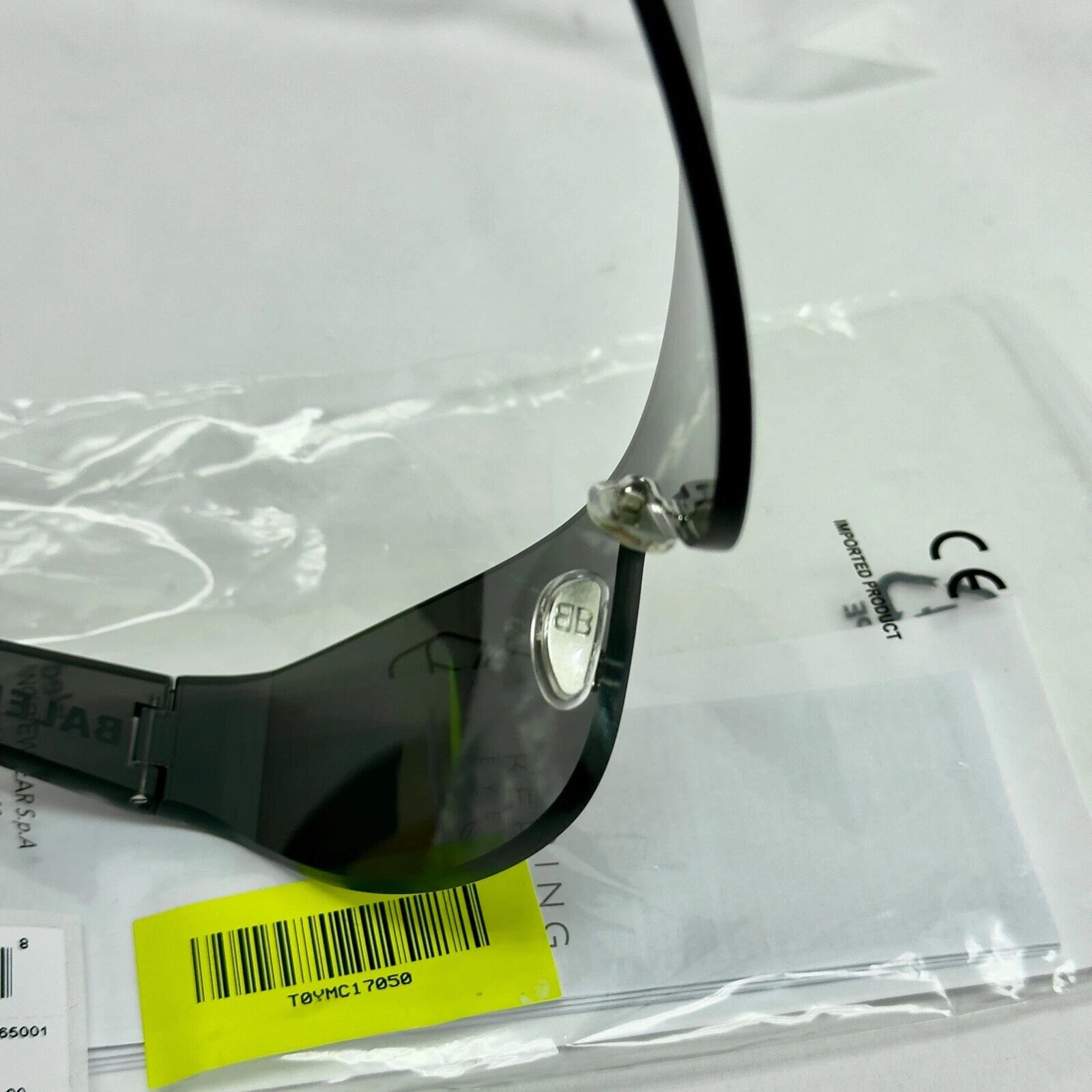 Balenciaga BALENCIAGA MONO Wrap 0257 Black Fashion Shield BB0257S 001 Size ONE SIZE - 7 Thumbnail