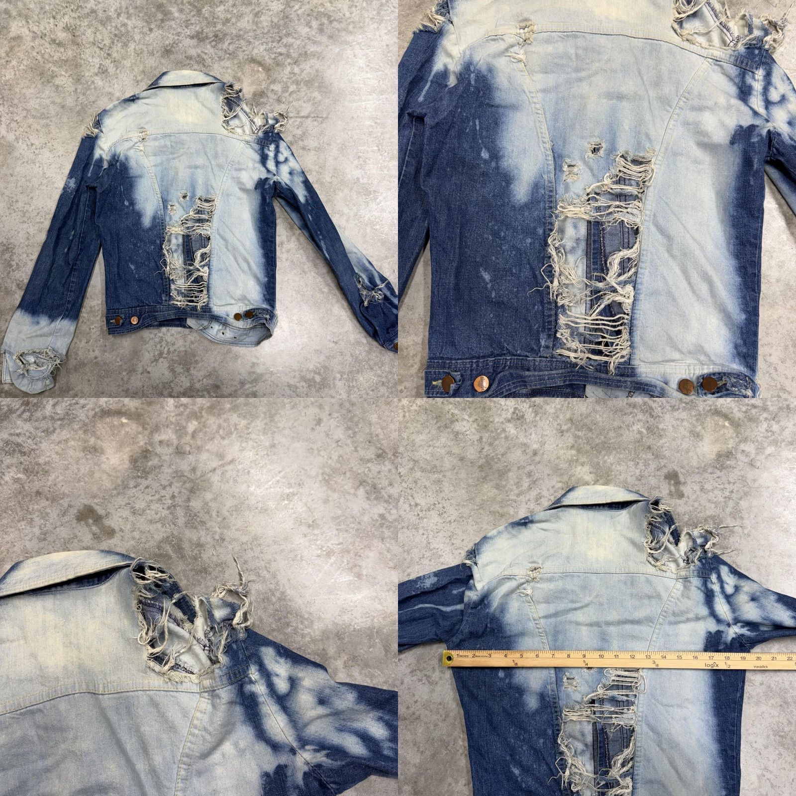 Wrangler VINTAGE Wrangler Jacket Mens Small Blue Denim Western Bleached thrashed 70s Size US S / EU 44-46 / 1 - 9 Thumbnail