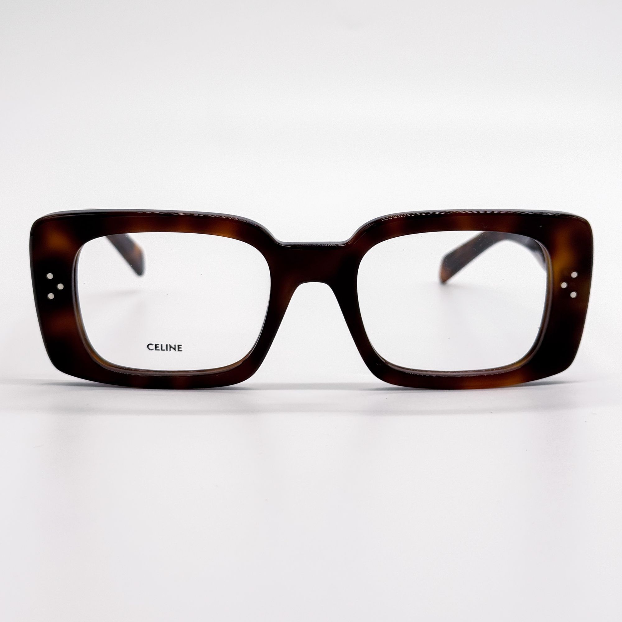 Celine NEW CL50163I 053, SQUARE HAVANA BROWN WOMEN EYEGLASSES CELIN Size ONE SIZE - 3 Thumbnail