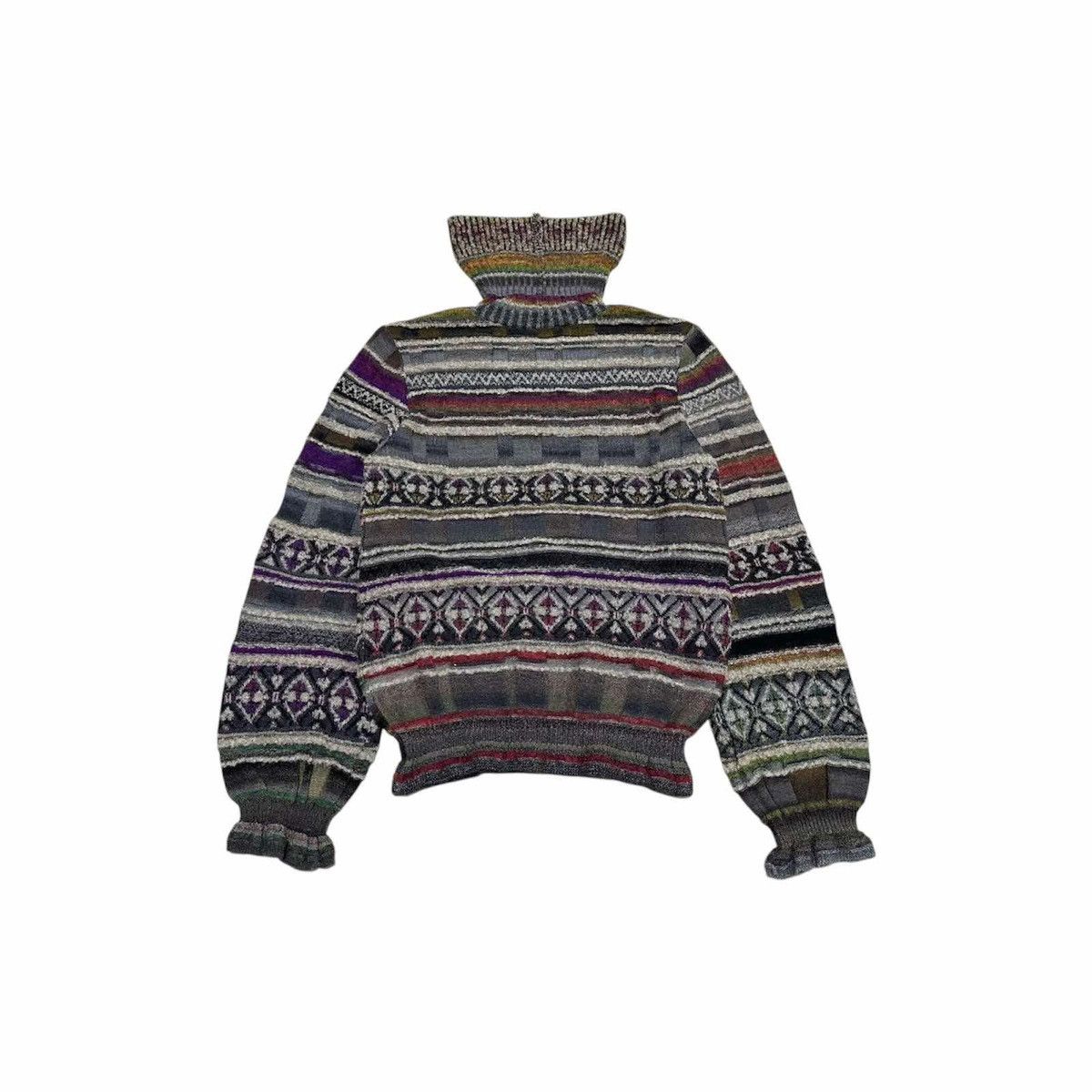 Japanese Brand 🔥Rare Vintage M.&Kyoko Fair Isle Knit Sweater Turtleneck Size US S / EU 44-46 / 1 - 15 Thumbnail