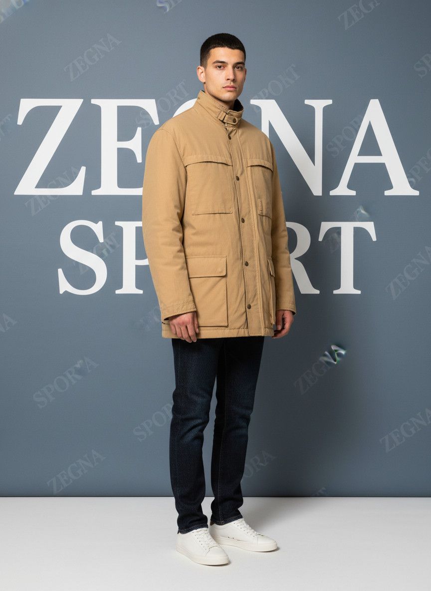 Z Zegna Z Zegna down jacket patch logo beige size L Size US L / EU 52-54 / 3 - 2 Thumbnail