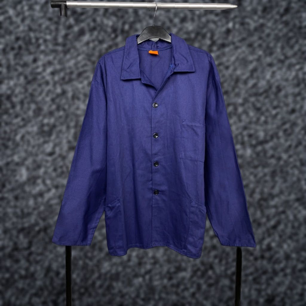 Vintage VINTAGE Workwear Jacket 90s Mens Chore Utility Le Laboureur Blue XL Size US XL / EU 56 / 4 - 1 Thumbnail