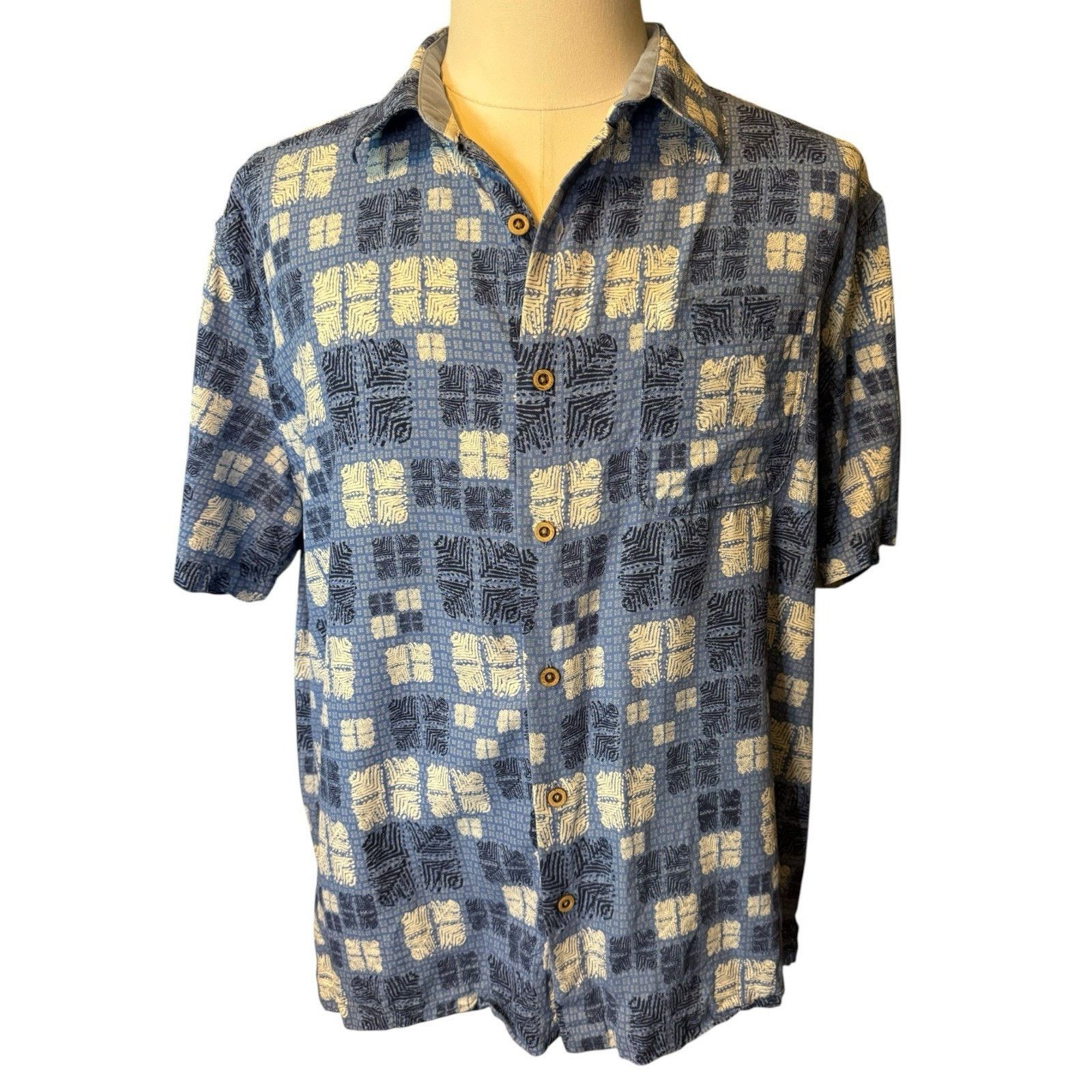 Nat Nast Nat Nast Luxury Originals XL Ocean Blue Silk Blend Shirt Size US XL / EU 56 / 4 - 1 Thumbnail