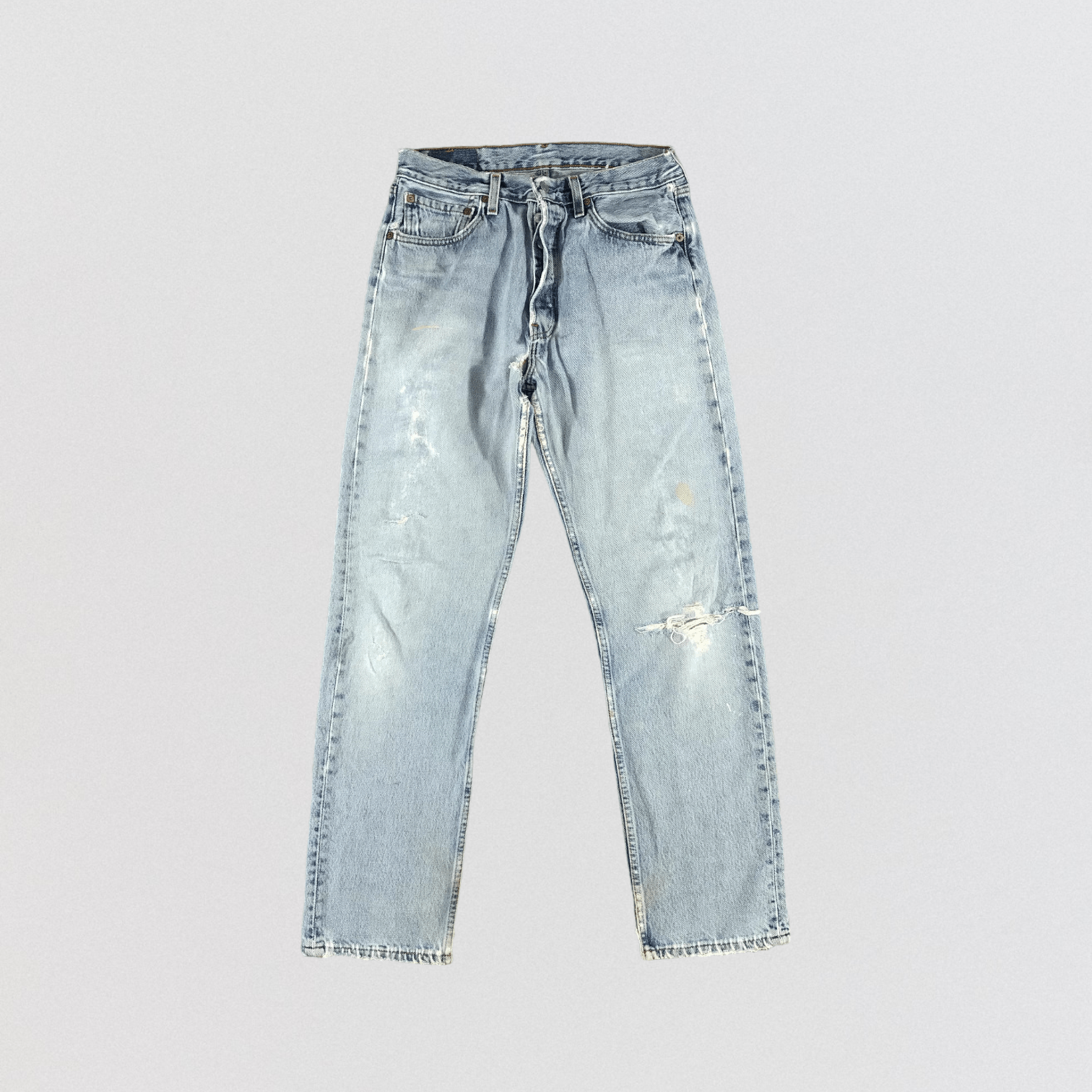 Levi's 90s Vintage Light Wash Levis 501 Jeans-JM3155 Size US 30 / EU 46 - 1 Thumbnail