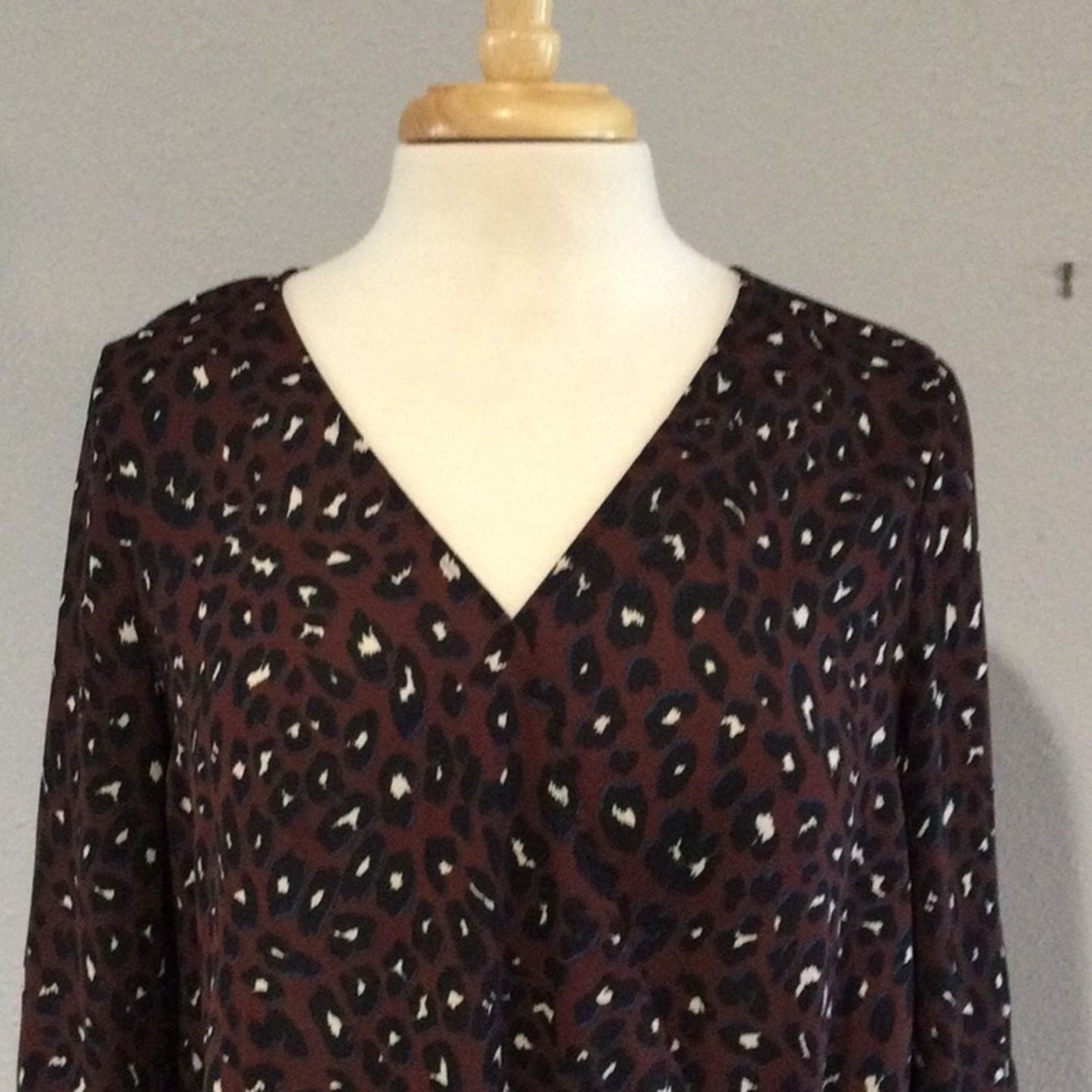 Other West Kei Multicolor Faux Wrap Tie Sleeve Blouse S Size S / US 4 / IT 40 - 2 Thumbnail