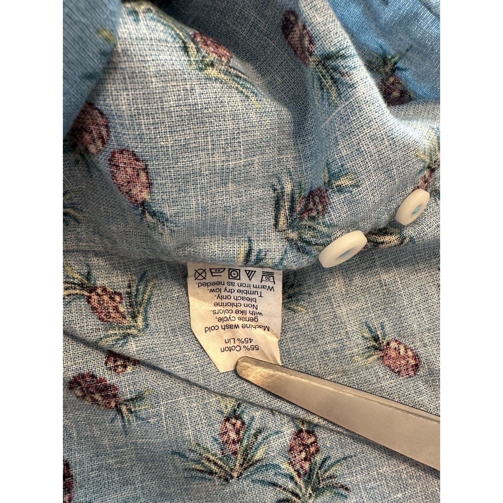 J.Crew J Crew Button Shirt Slim Large Tropical Pineapple Blue Size US L / EU 52-54 / 3 - 7 Thumbnail