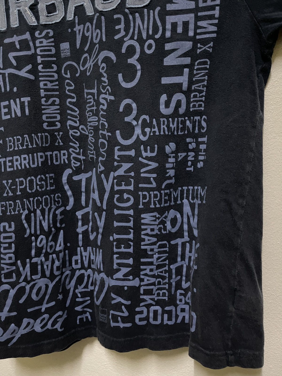 Marithe + Francois Girbaud × Vintage Blue MFG Full Print T Shirt Size US XL / EU 56 / 4 - 5 Thumbnail