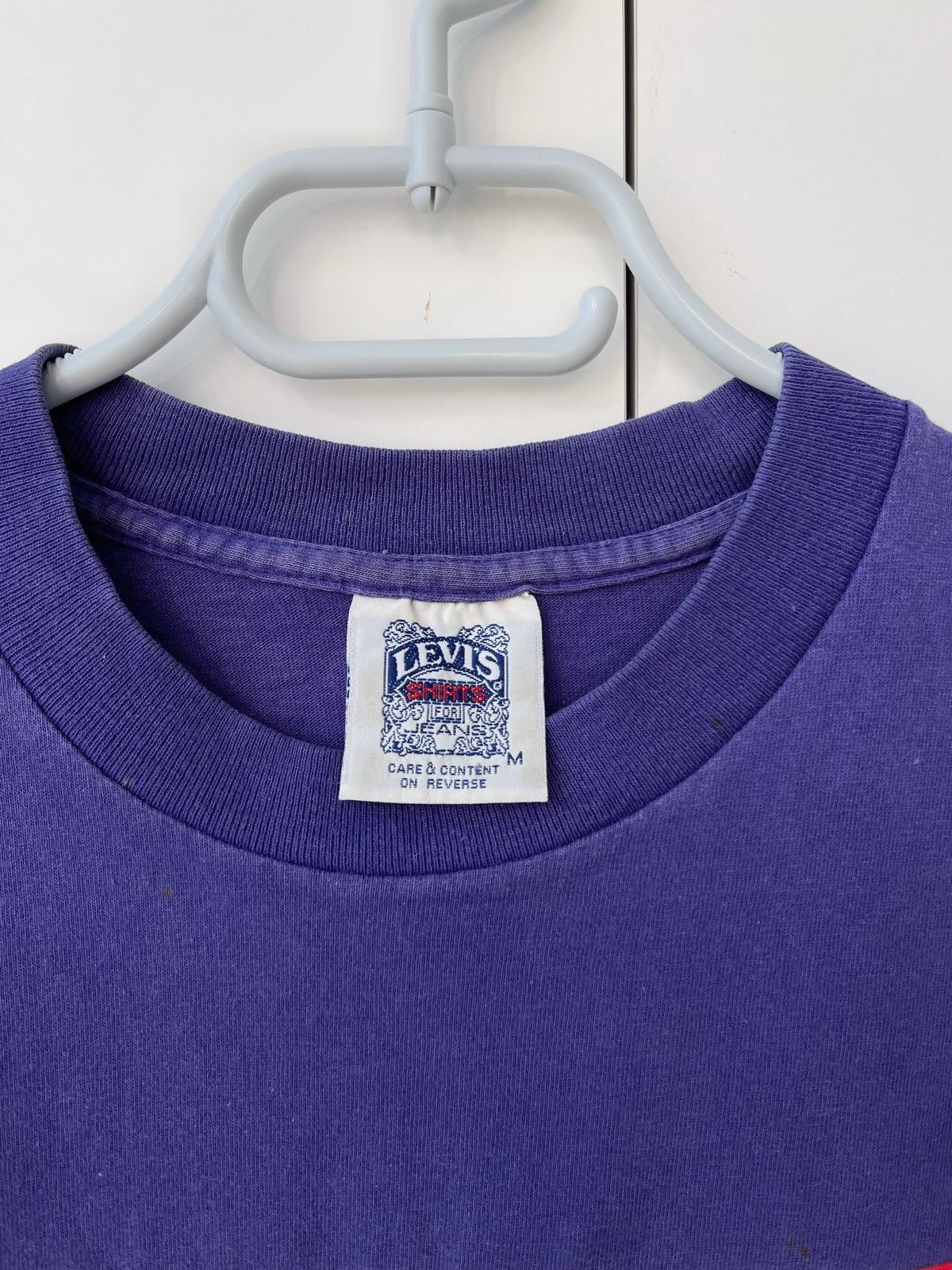 Levi's × Vintage Vintage 1992 Levi's 501 Single Stitch Streetwear Purple Tee Size US M / EU 48-50 / 2 - 4 Thumbnail