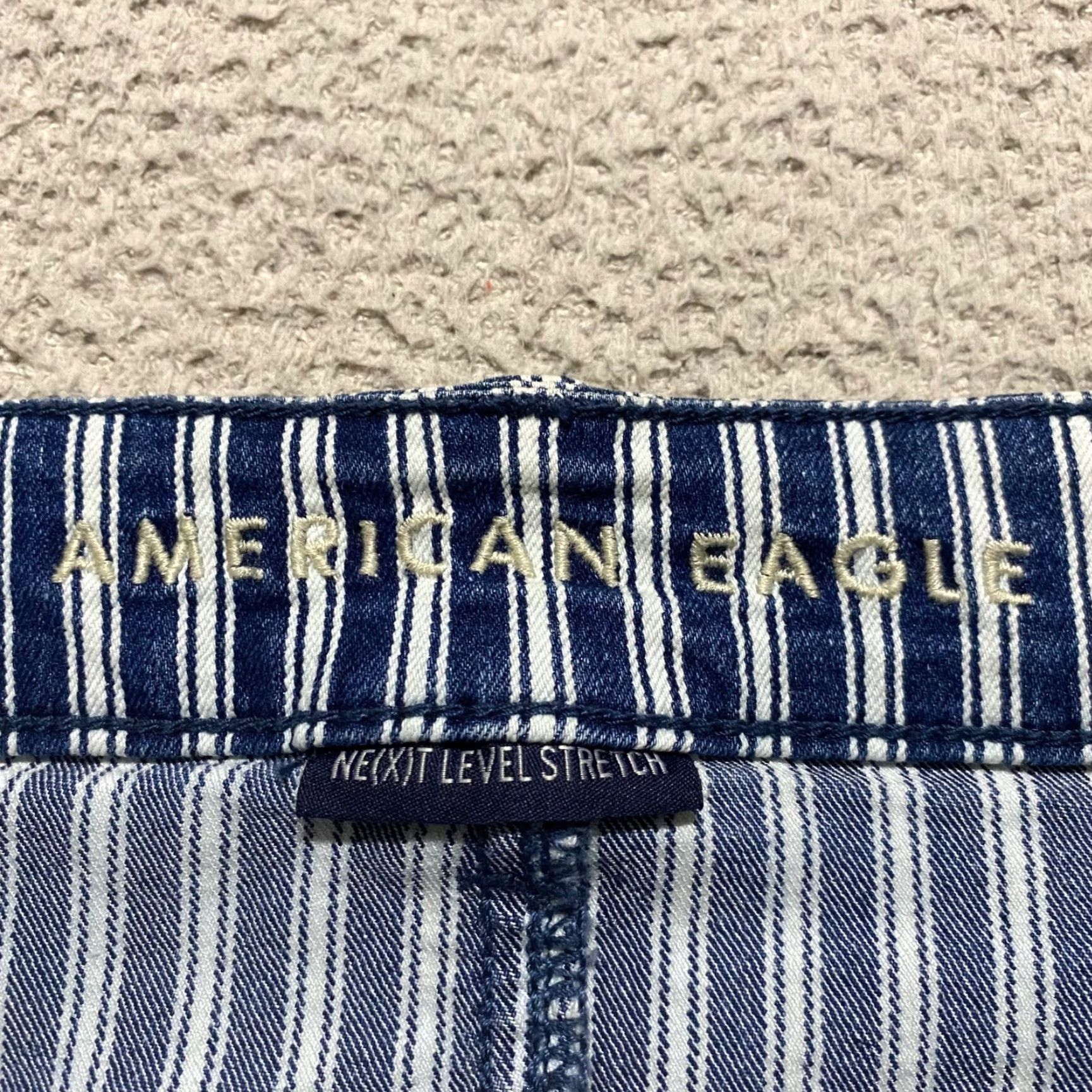 American Eagle Outfitters American Eagle Outfitters Shorts Denim 2 Blue Striped High Rise 2 in Inseam Womens Regular Size 2 Cotton Polyester Spandex 5-Pocket Size 26" / US 2 / IT 38 - 3 Thumbnail