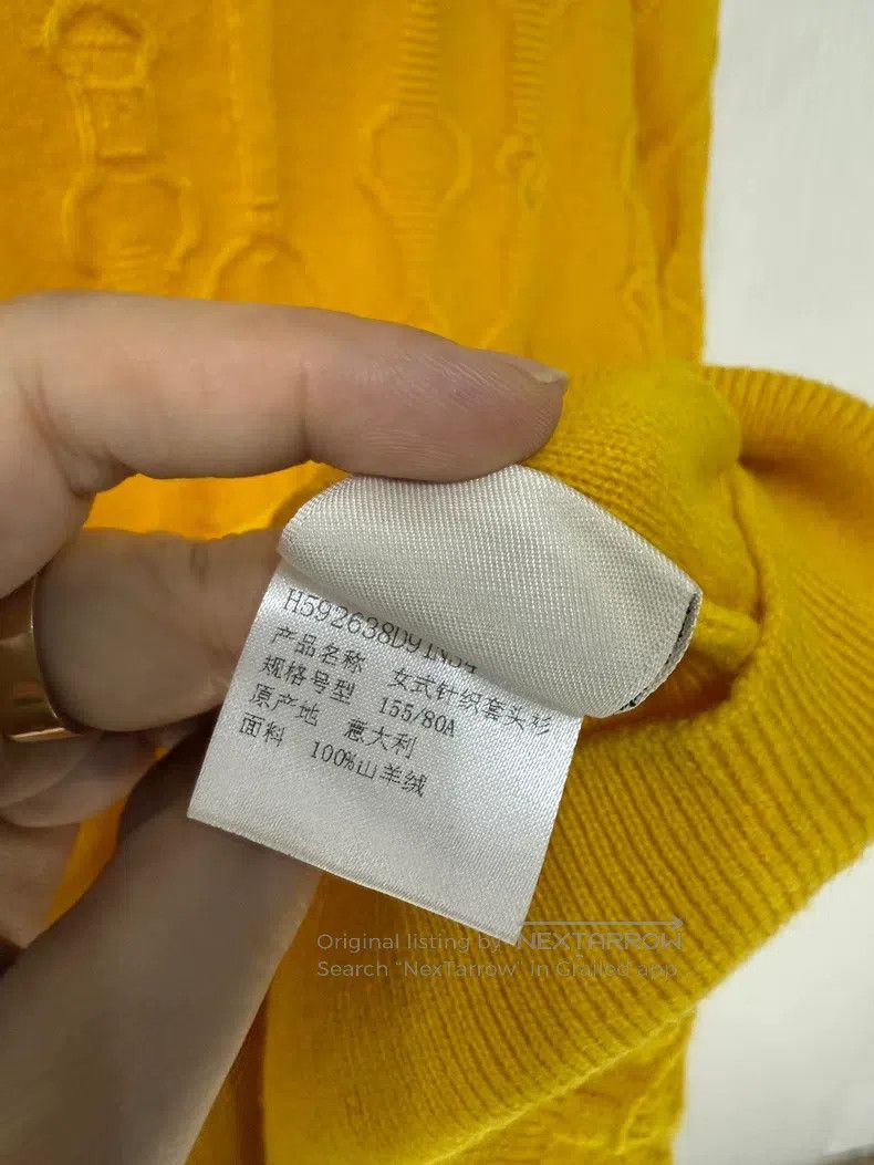 Hermes Hermes Pig Nose Full Logo Pure Cashmere High-necked Knitwe Size XXS / US 00 / IT 34 - 6 Thumbnail