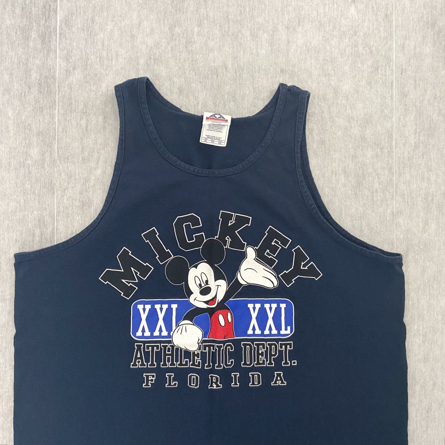 Vintage VINTAGE Mickey Mouse Tank Top Men's XL Blue Florida Athletic Dept Size US XL / EU 56 / 4 - 3 Thumbnail