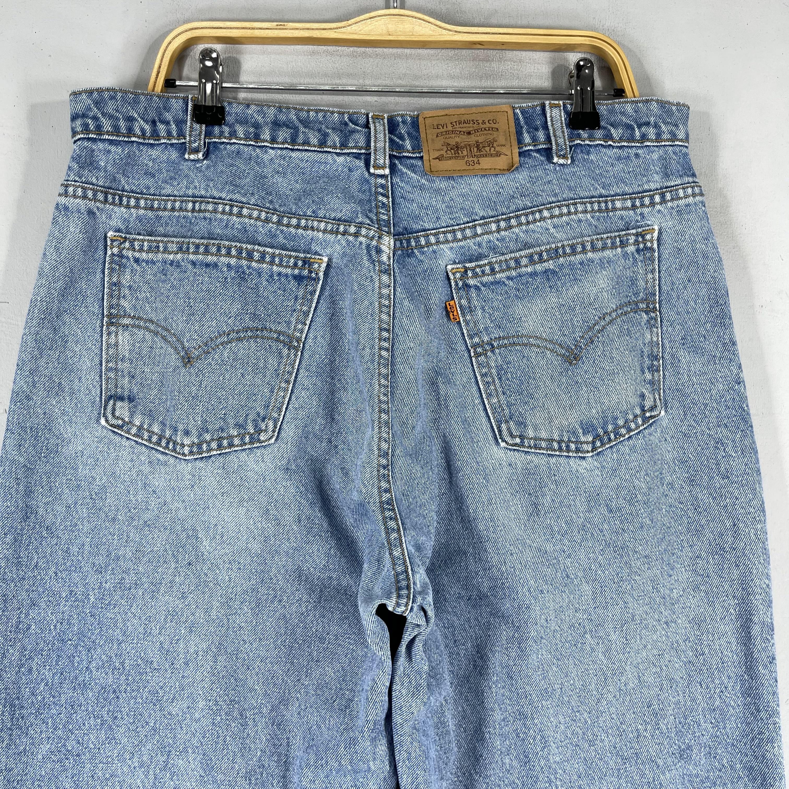 Levi's × Levi's Vintage Clothing × Vintage W36 L26 Vintage 90s Levis Orange Tab Straight Fit Jeans Size 36" / US 14 / IT 50 - 6 Thumbnail